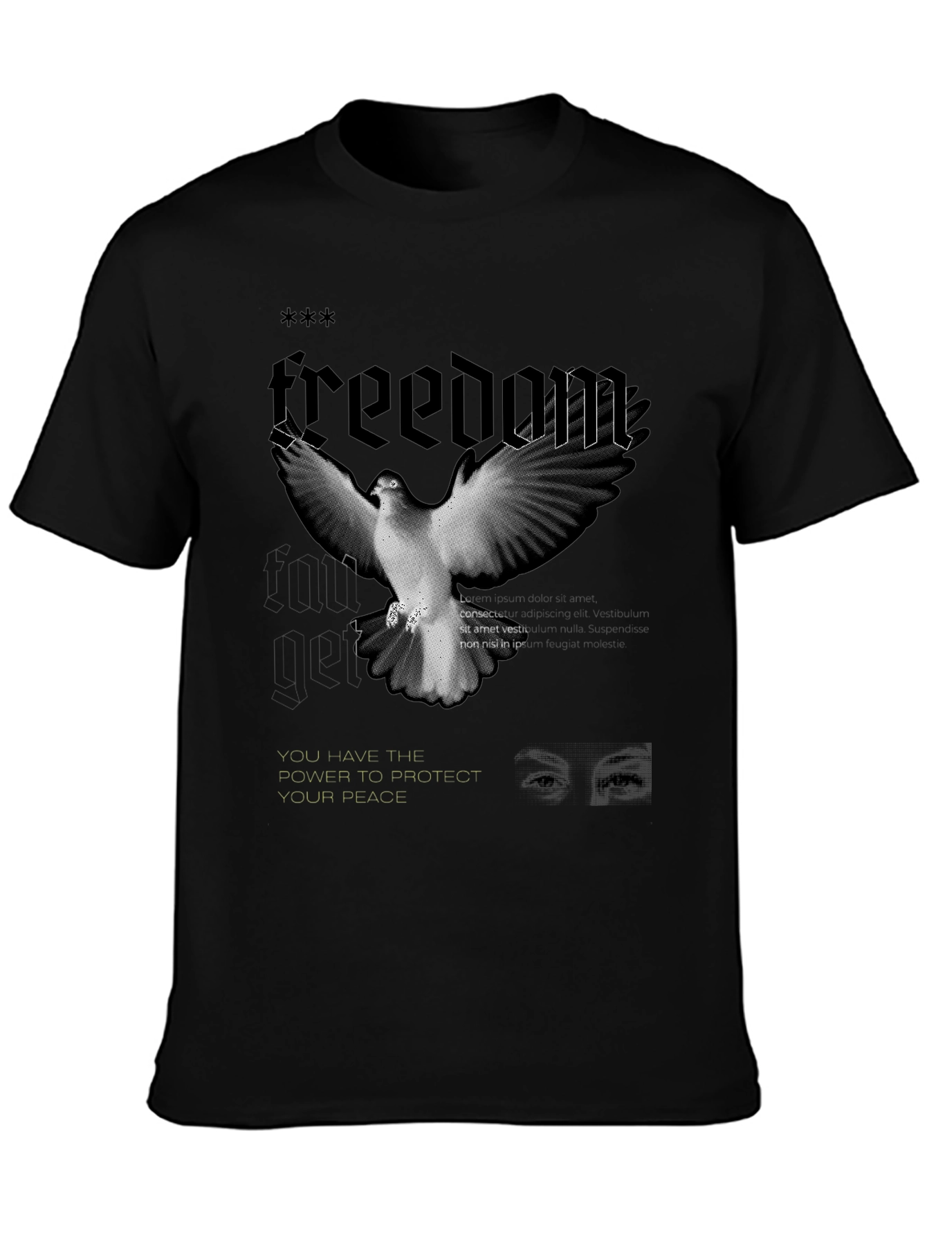 Freedom Dove Graphic T-Shirt - Protect Your Peace