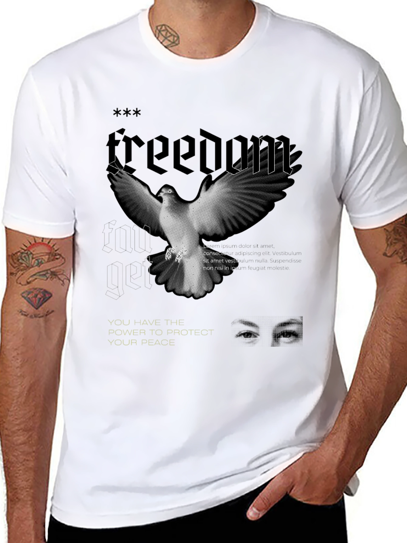 Freedom Dove Graphic T-Shirt - Protect Your Peace