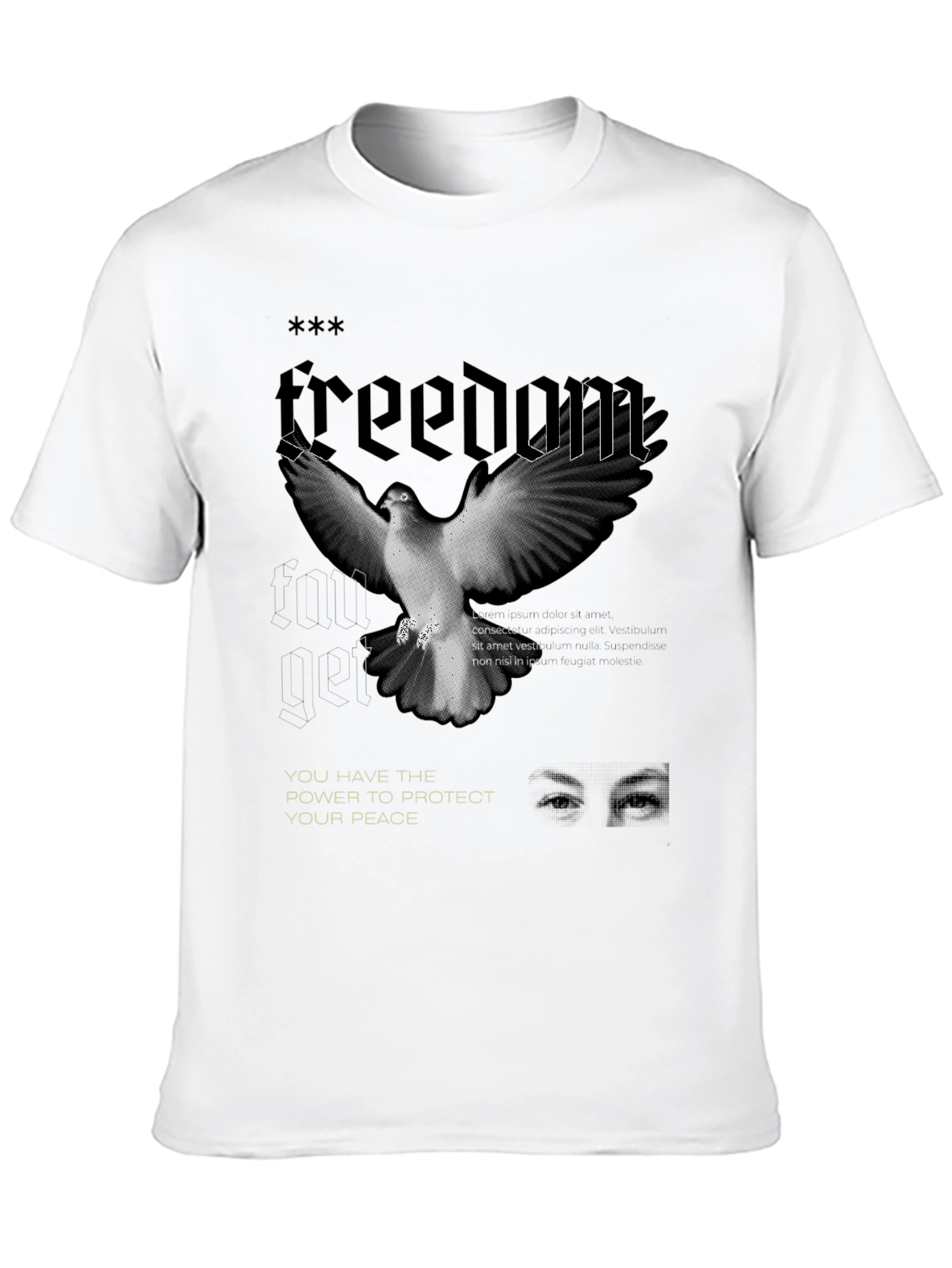 Freedom Dove Graphic T-Shirt - Protect Your Peace