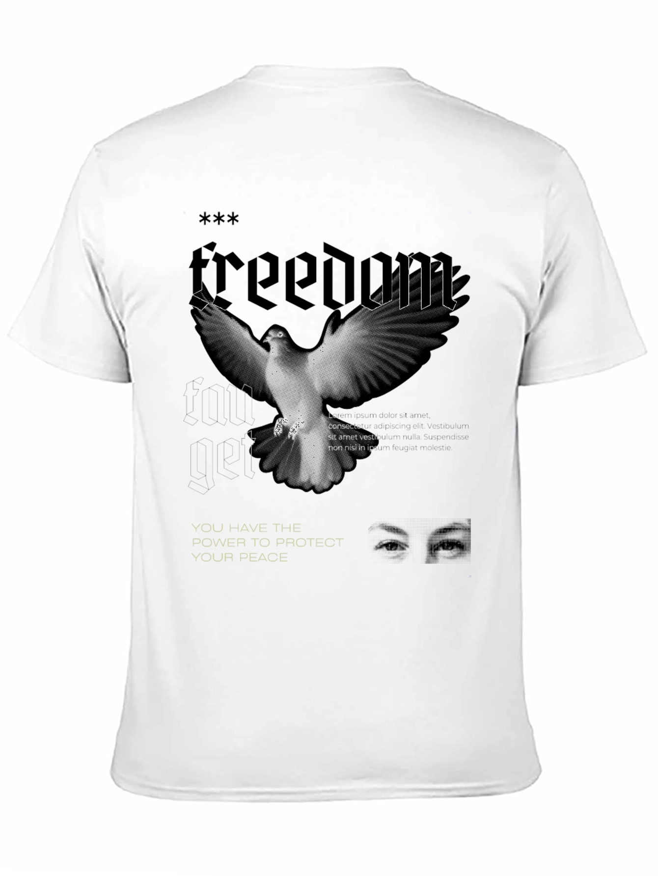 Freedom Dove Graphic T-Shirt - Protect Your Peace