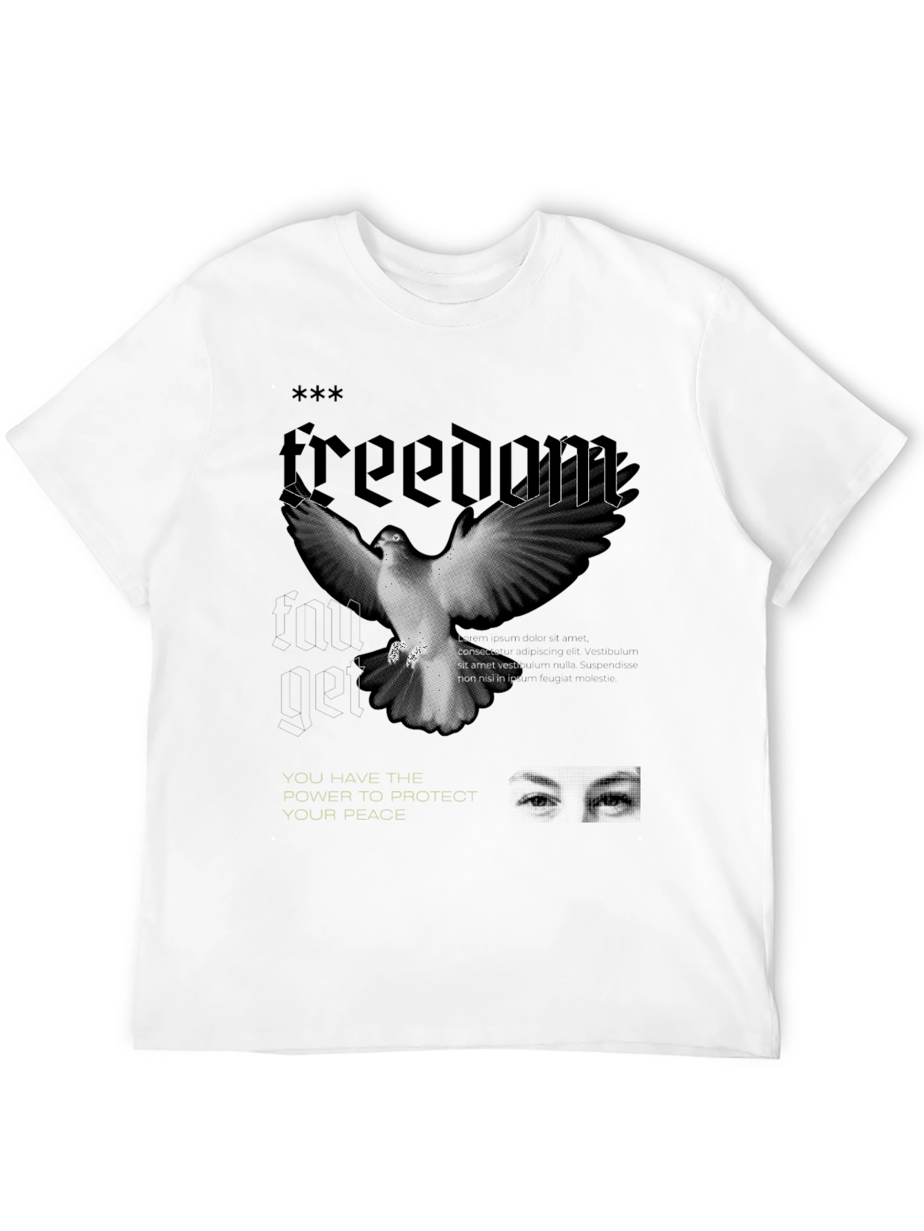 Freedom Dove Graphic T-Shirt - Protect Your Peace