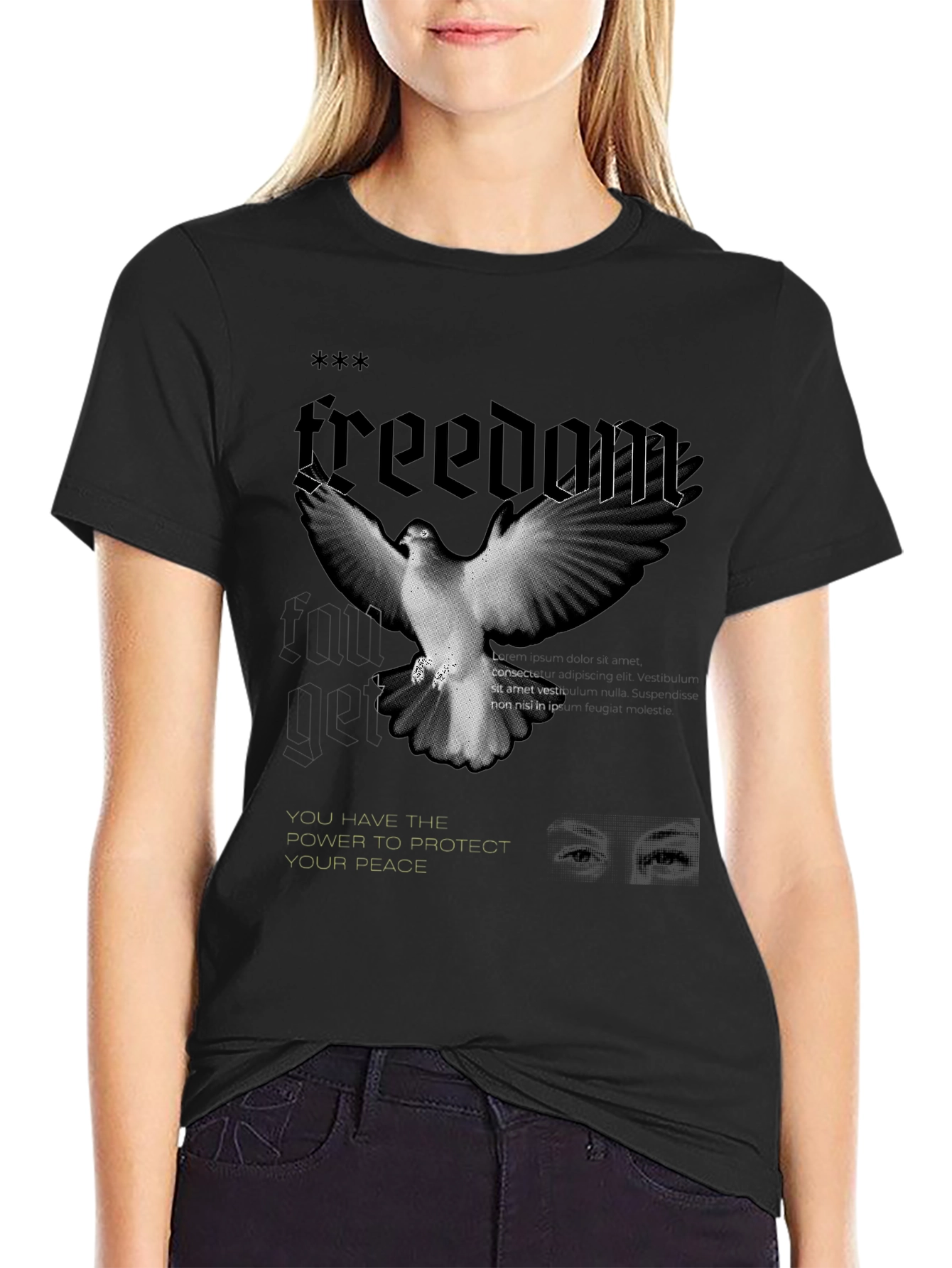 Freedom Dove Graphic T-Shirt - Protect Your Peace