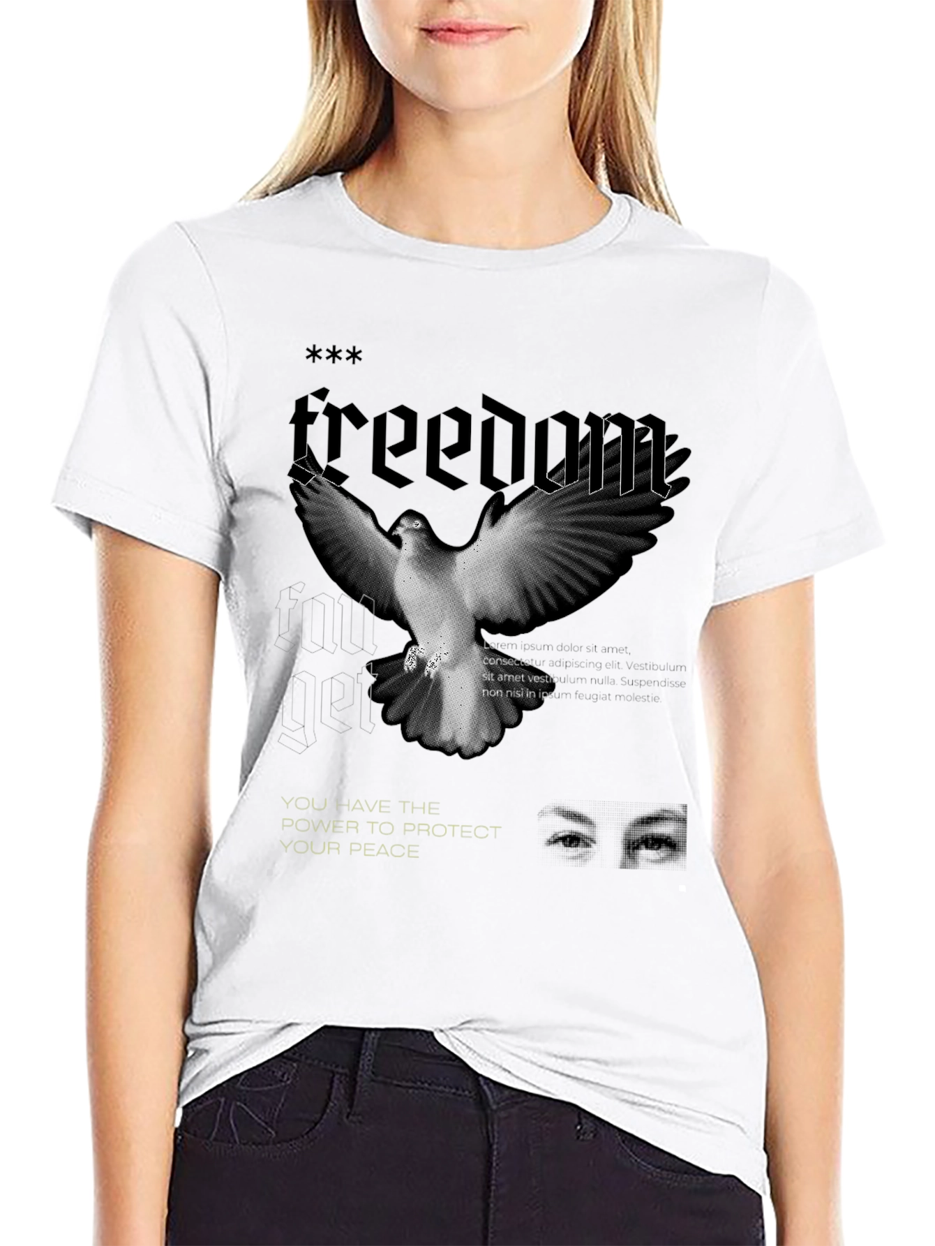 Freedom Dove Graphic T-Shirt - Protect Your Peace