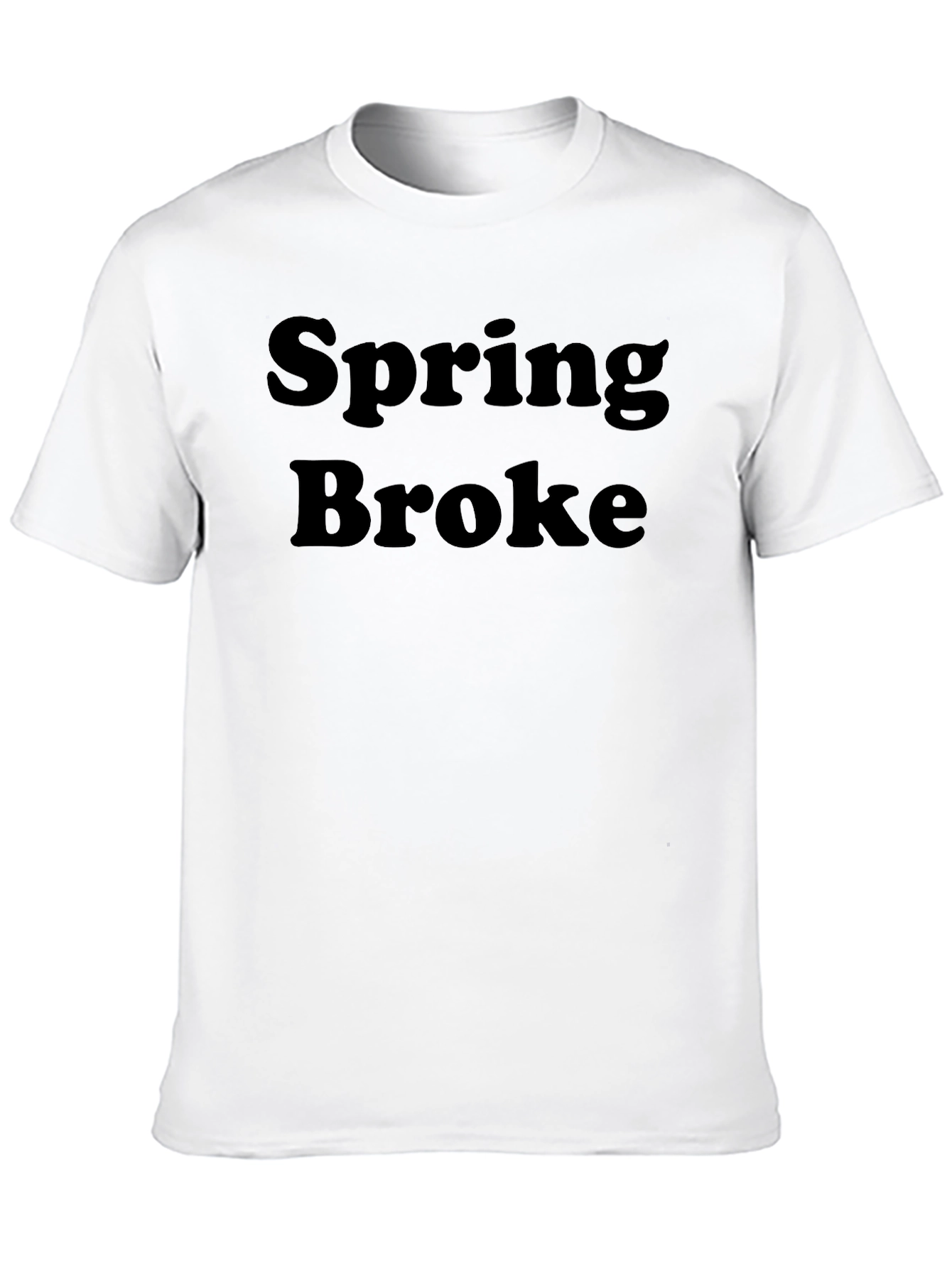 Spring Broke Graphic T-Shirt - Black Casual Tee