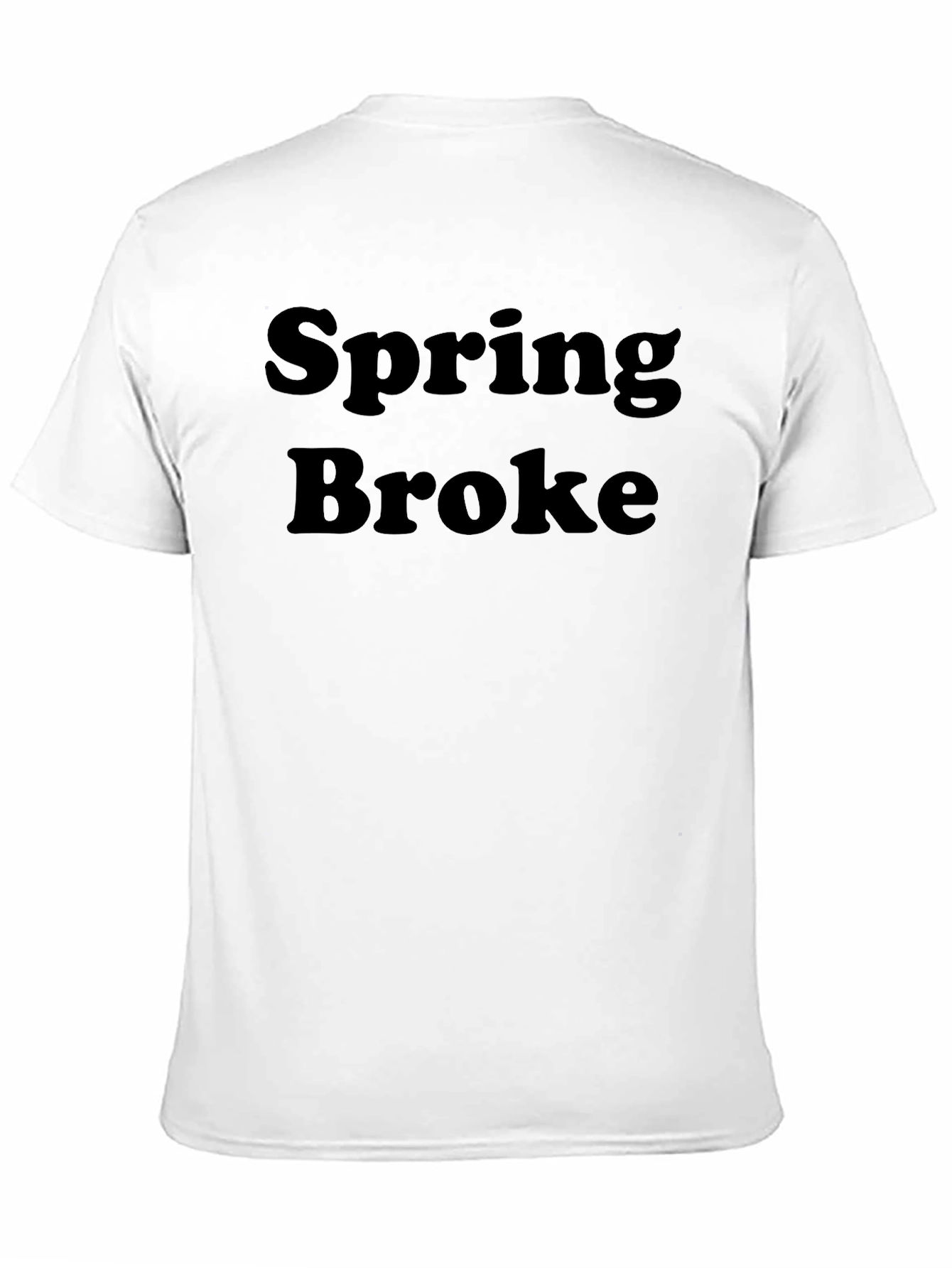 Spring Broke Graphic T-Shirt - Black Casual Tee