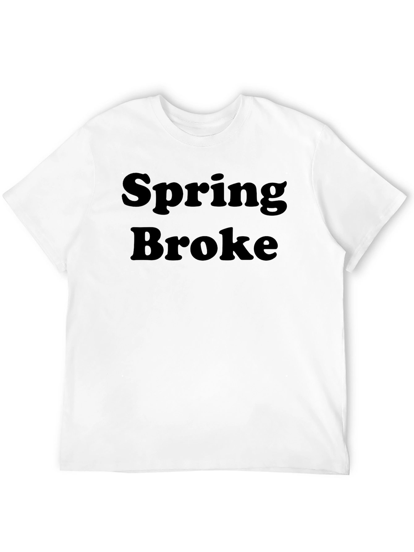 Spring Broke Graphic T-Shirt - Black Casual Tee