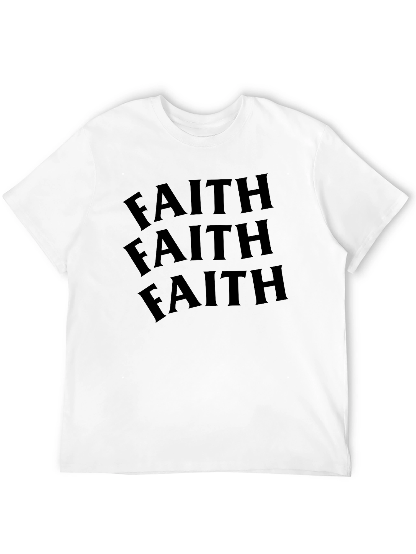Faith Graphic Tee - Black Cotton T-Shirt