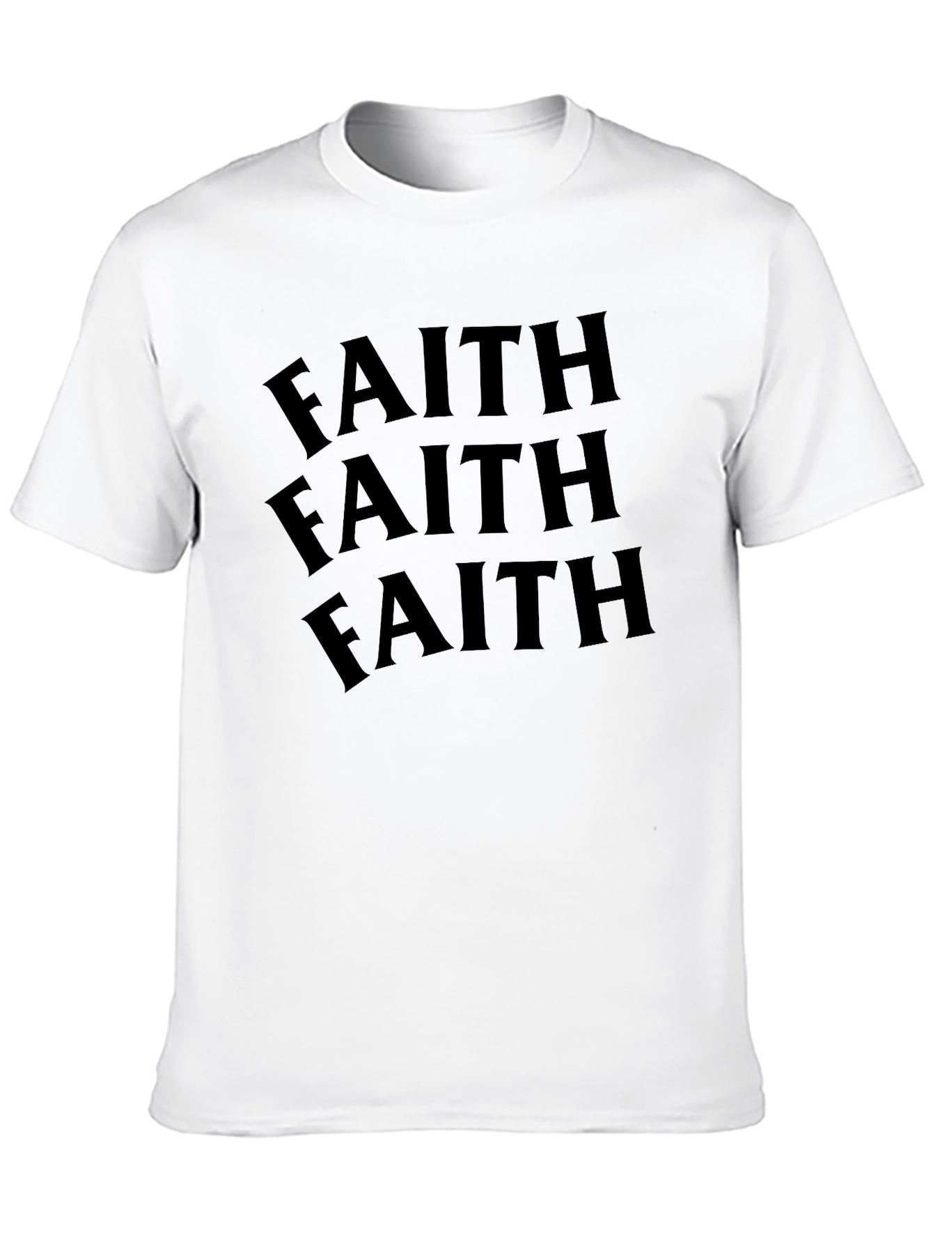 Faith Graphic Tee - Black Cotton T-Shirt