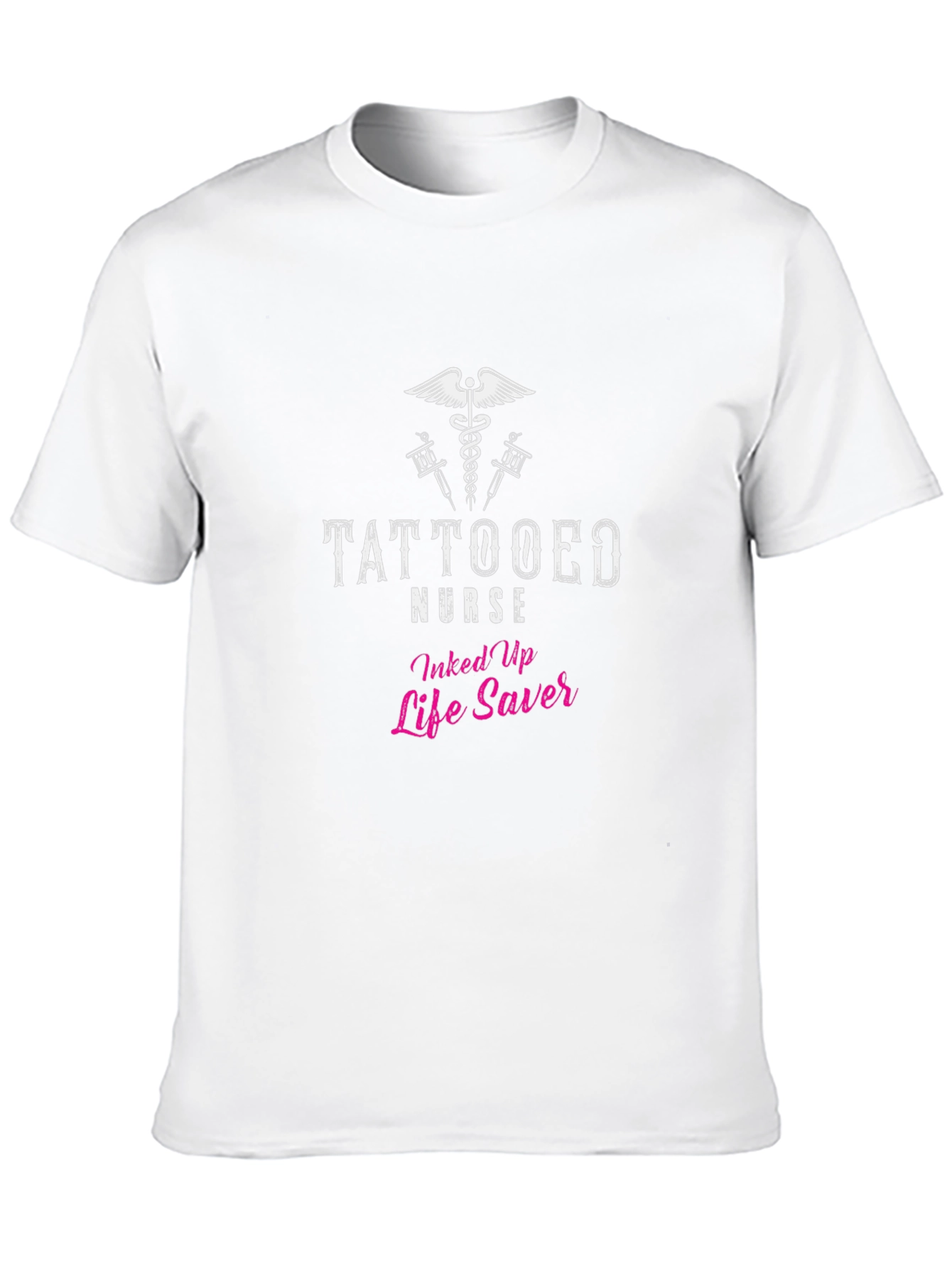 Tattooed Nurse Life Saver Black T-Shirt
