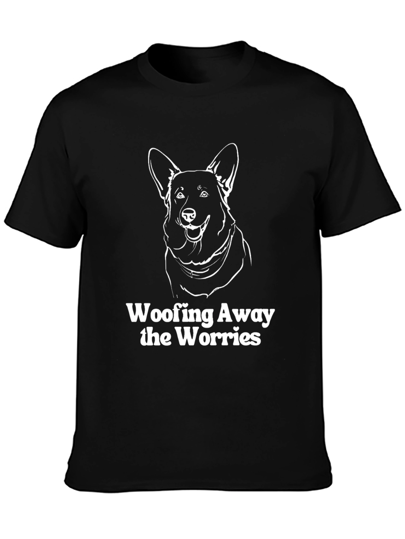 Woofing Away Worries Dog Graphic Tee