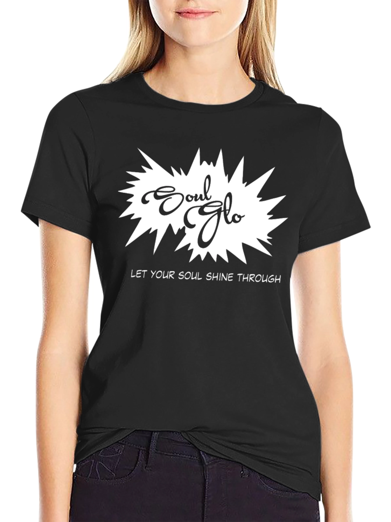 Soul Glo Black T-Shirt - Let Your Soul Shine