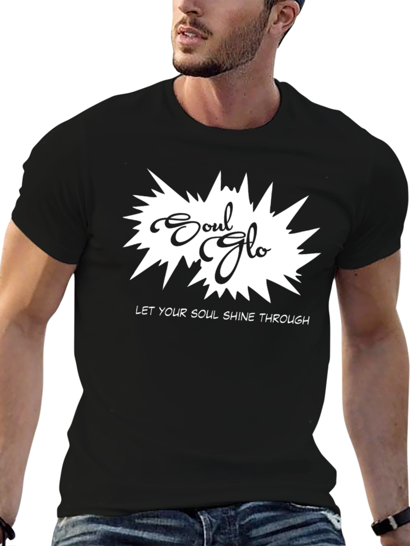Soul Glo Black T-Shirt - Let Your Soul Shine