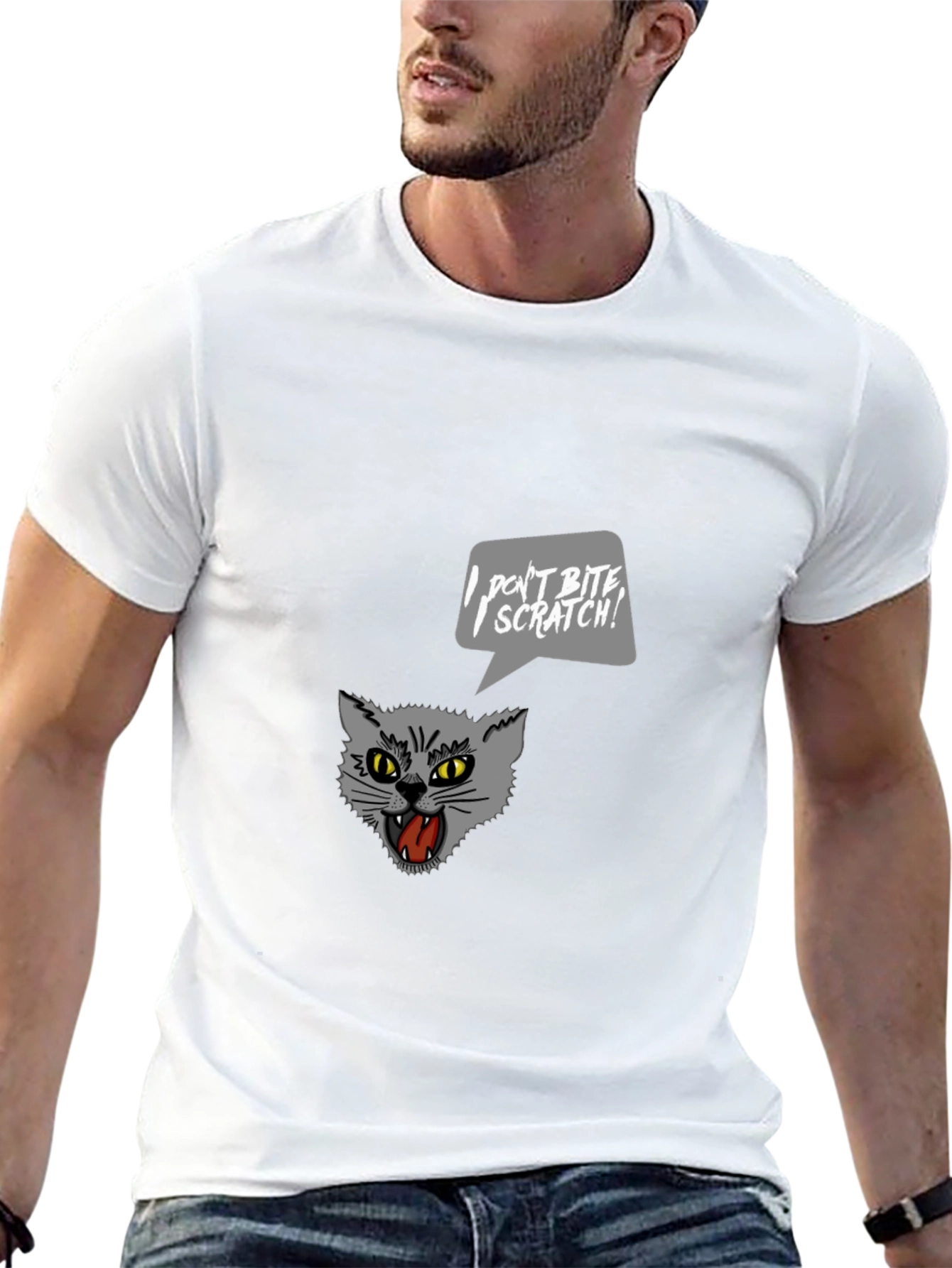 Cat-itude T-Shirt: I Dont Bite I Scratch!