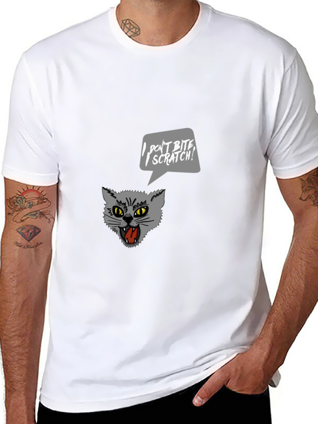 Cat-itude T-Shirt: I Dont Bite I Scratch!