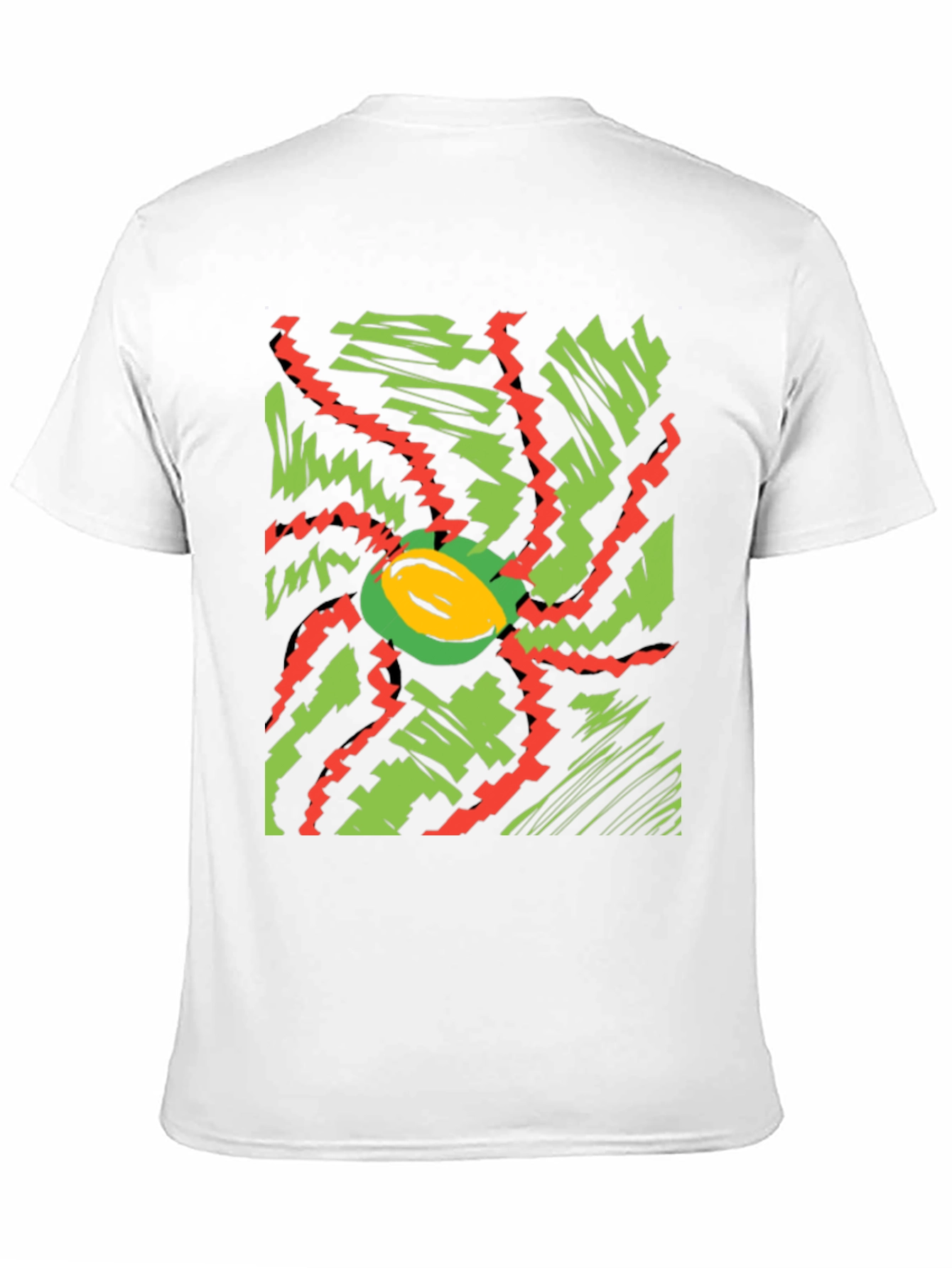 Vibrant Abstract Graphic Tee - Black Cotton T-Shirt