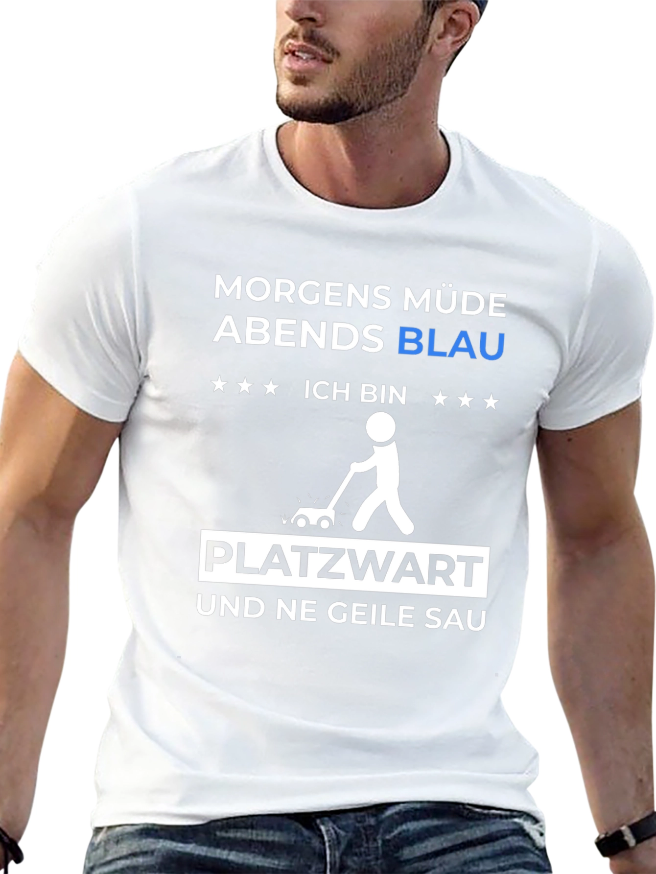 Morgens Müde Abends Blau T-Shirt