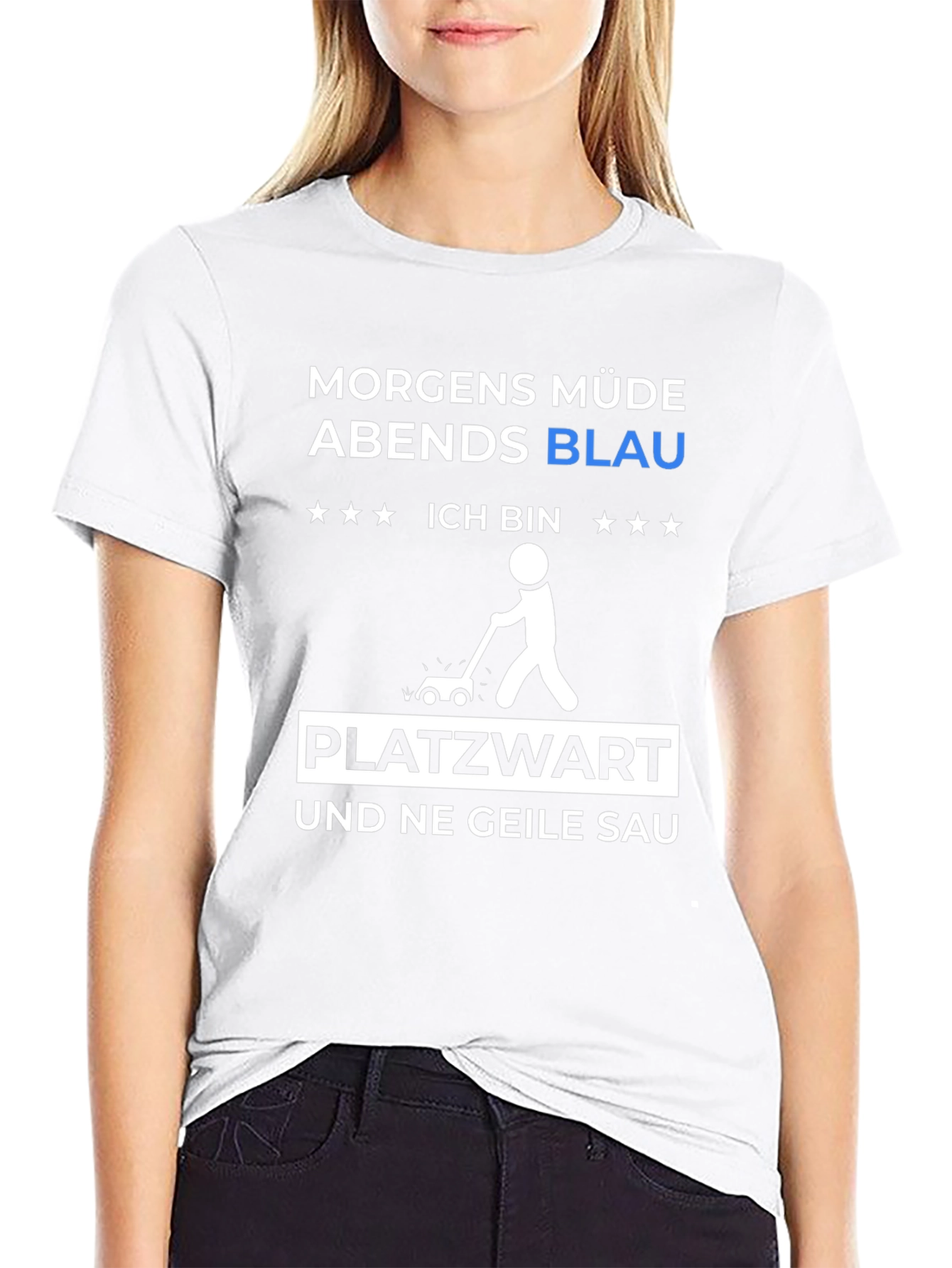 Morgens Müde Abends Blau T-Shirt