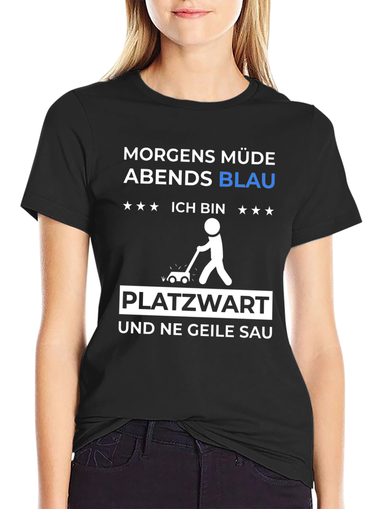 Morgens Müde Abends Blau T-Shirt