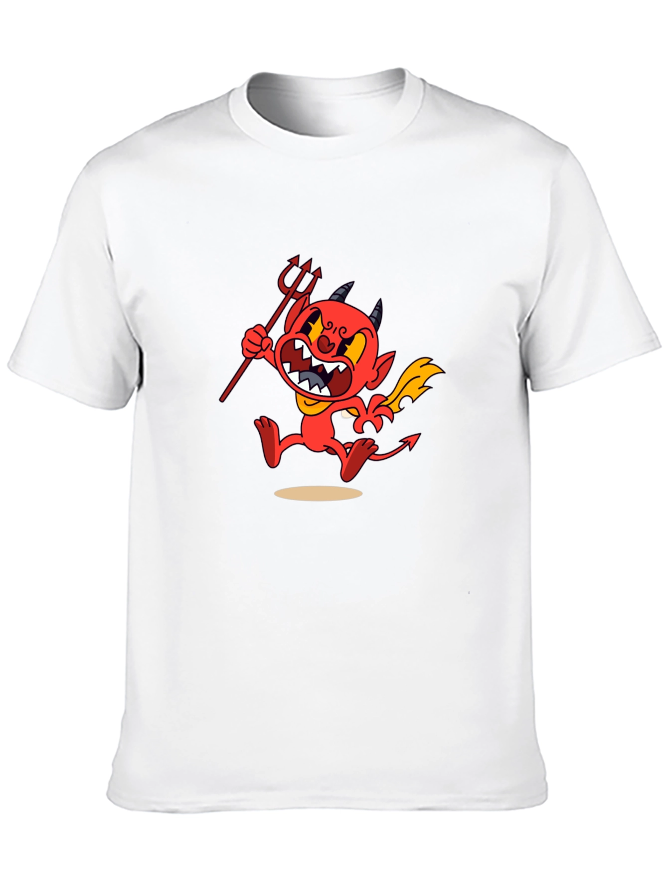 Cuphead Devil Graphic Print Black T-Shirt