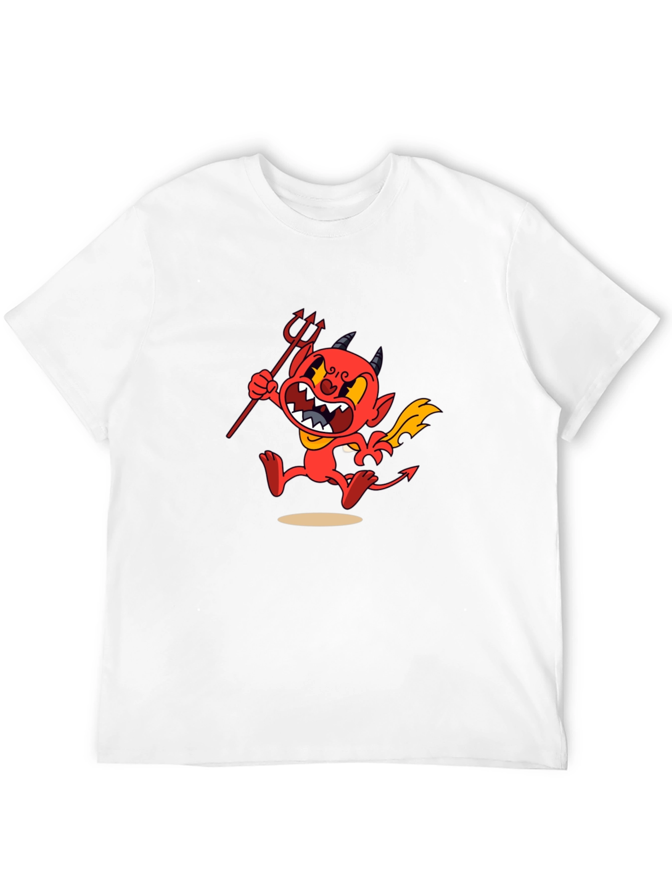 Cuphead Devil Graphic Print Black T-Shirt