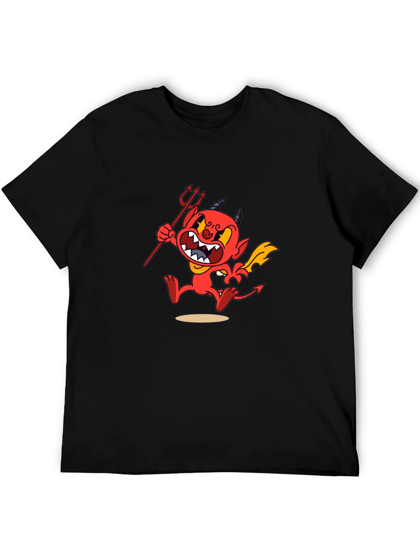 Cuphead Devil Graphic Print Black T-Shirt