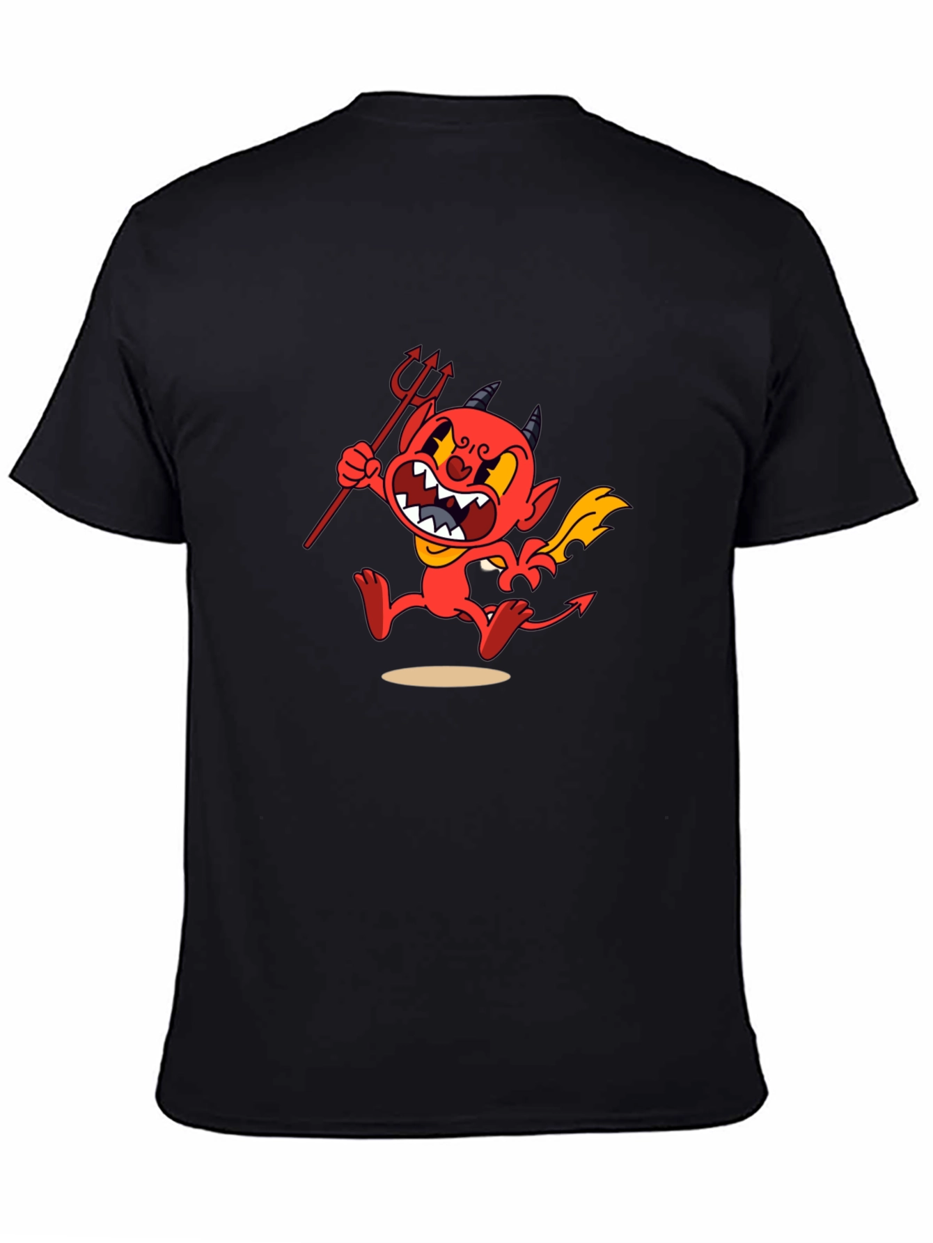 Cuphead Devil Graphic Print Black T-Shirt