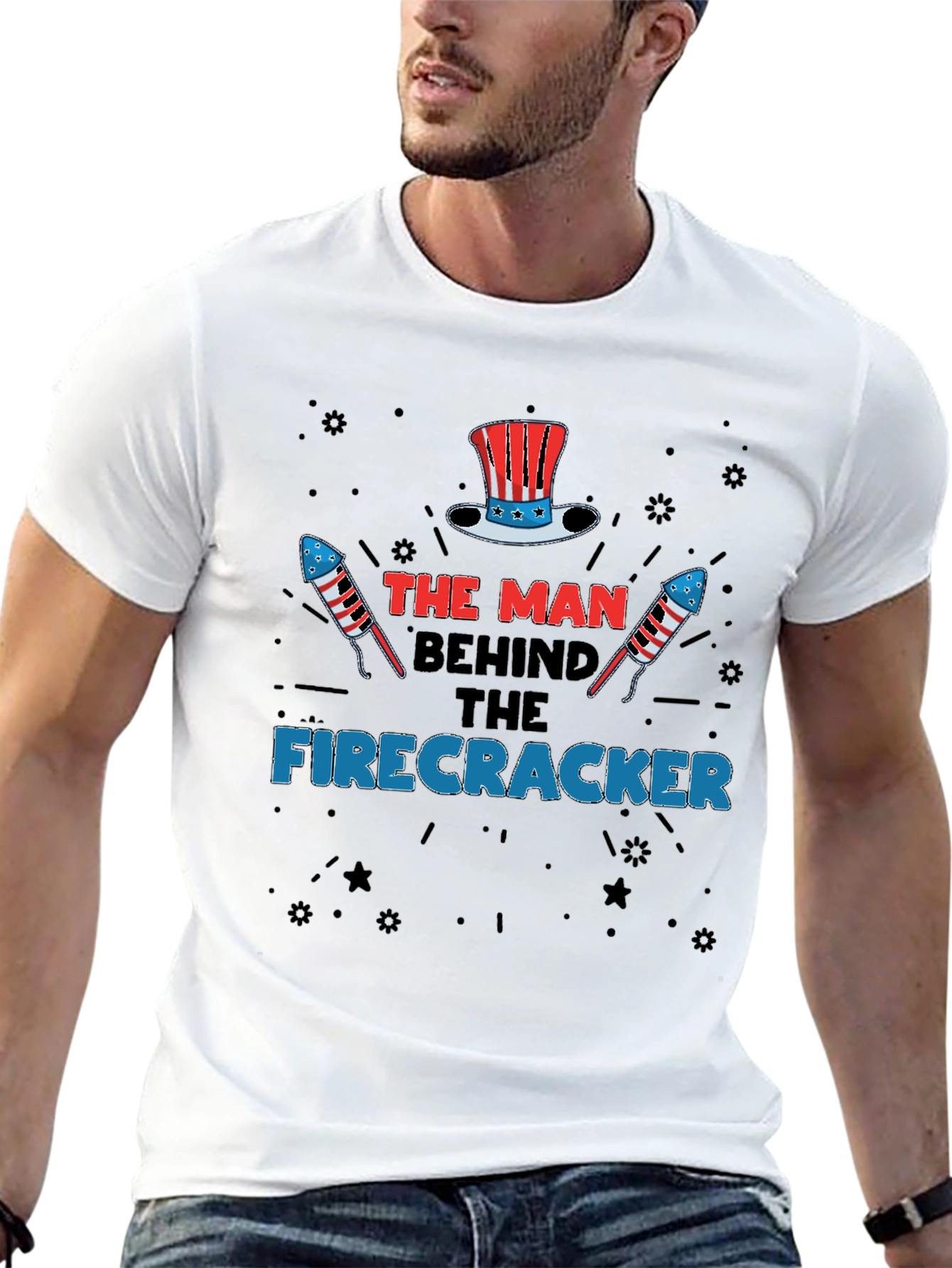 The Man Behind The Firecracker T-Shirt