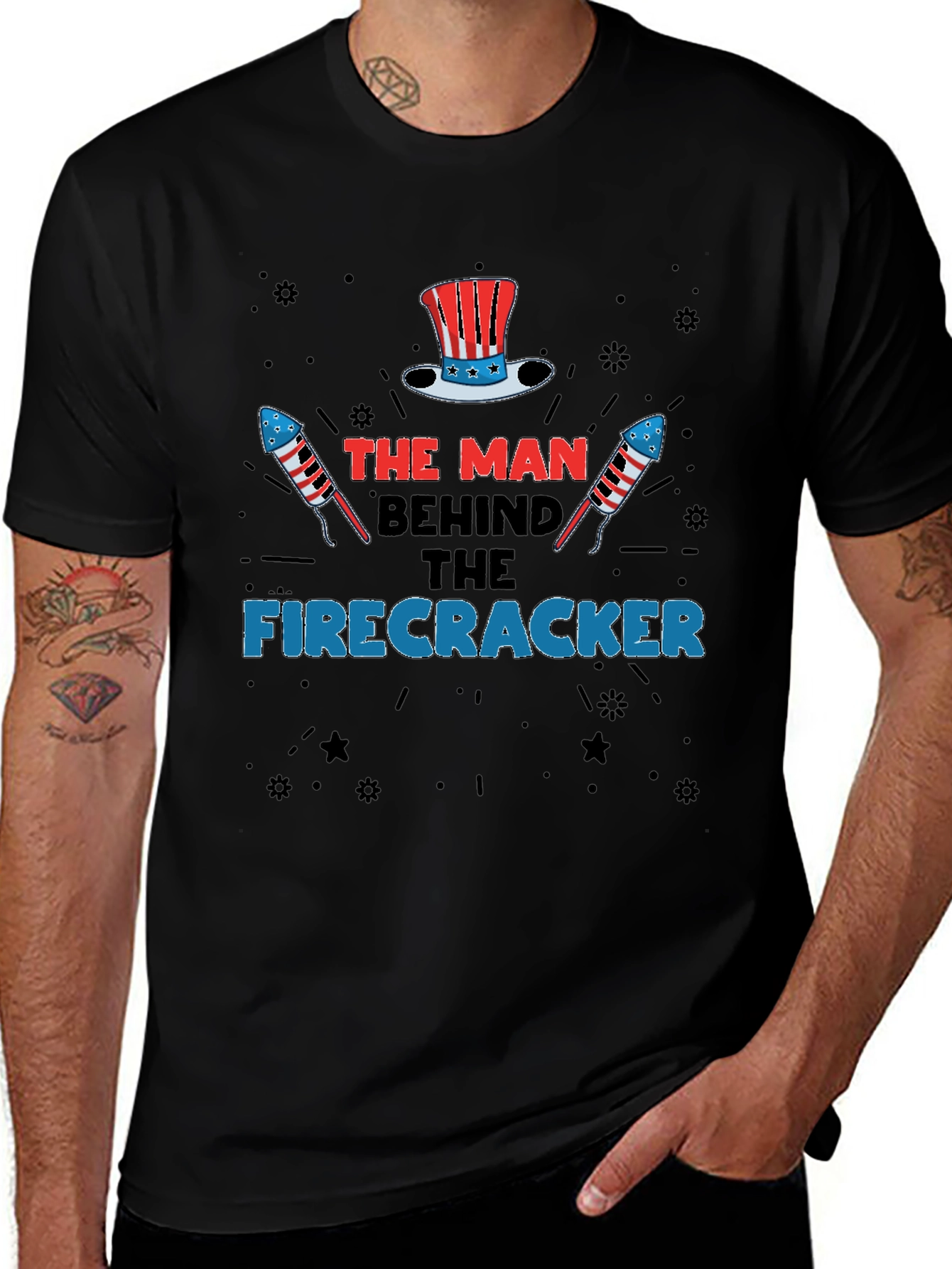 The Man Behind The Firecracker T-Shirt