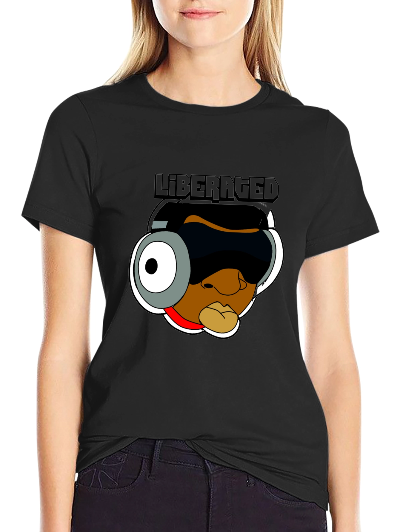 Liberated Cartoon Graphic T-Shirt