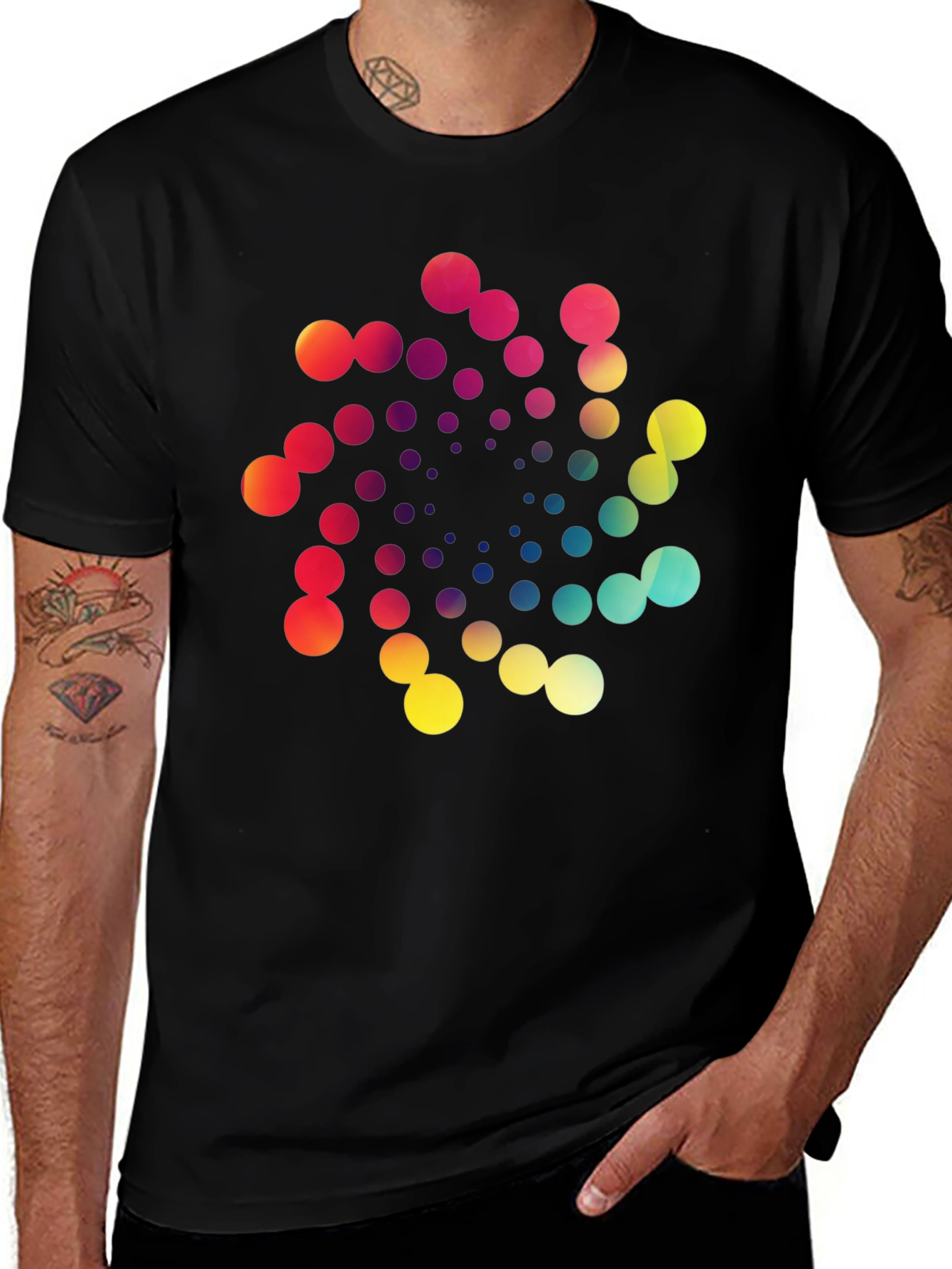 Vibrant Spiral Graphic T-Shirt - Modern Design