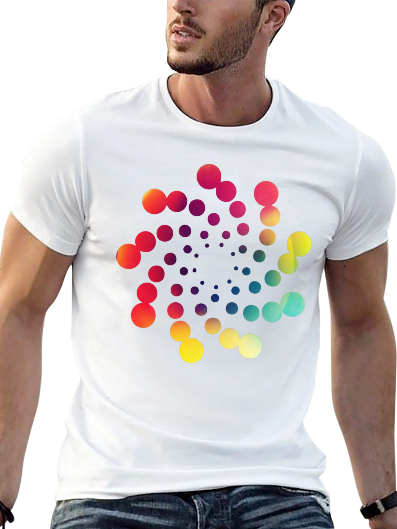 Vibrant Spiral Graphic T-Shirt - Modern Design