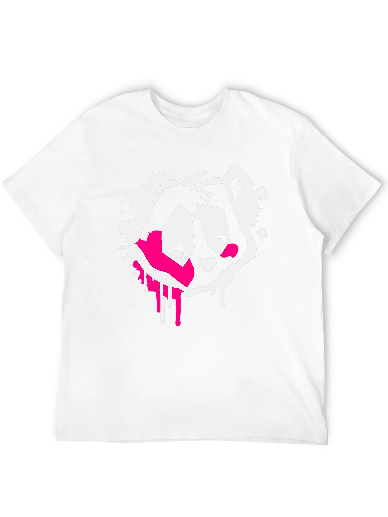 Abstract Raccoon Graphic Black Tee
