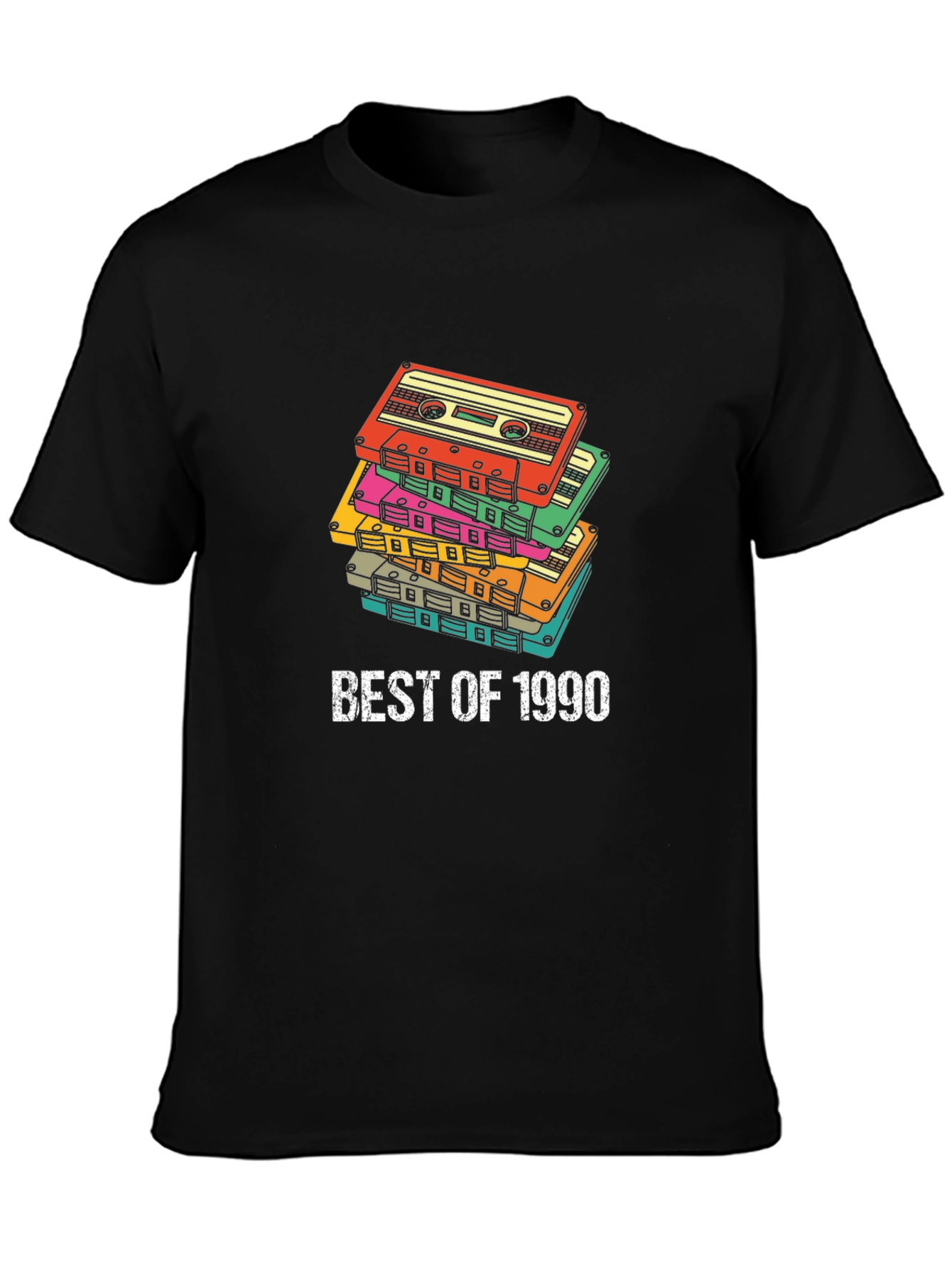 Best of 1990 Cassette Tape Stack Graphic T-Shirt