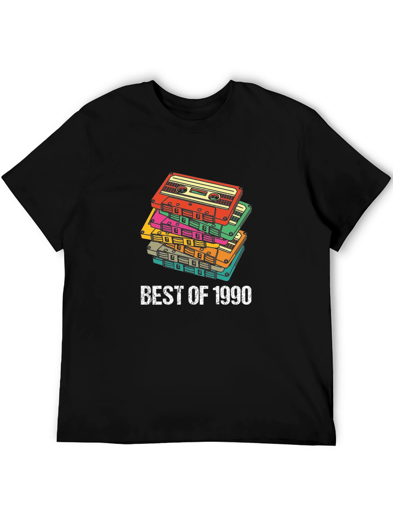 Best of 1990 Cassette Tape Stack Graphic T-Shirt
