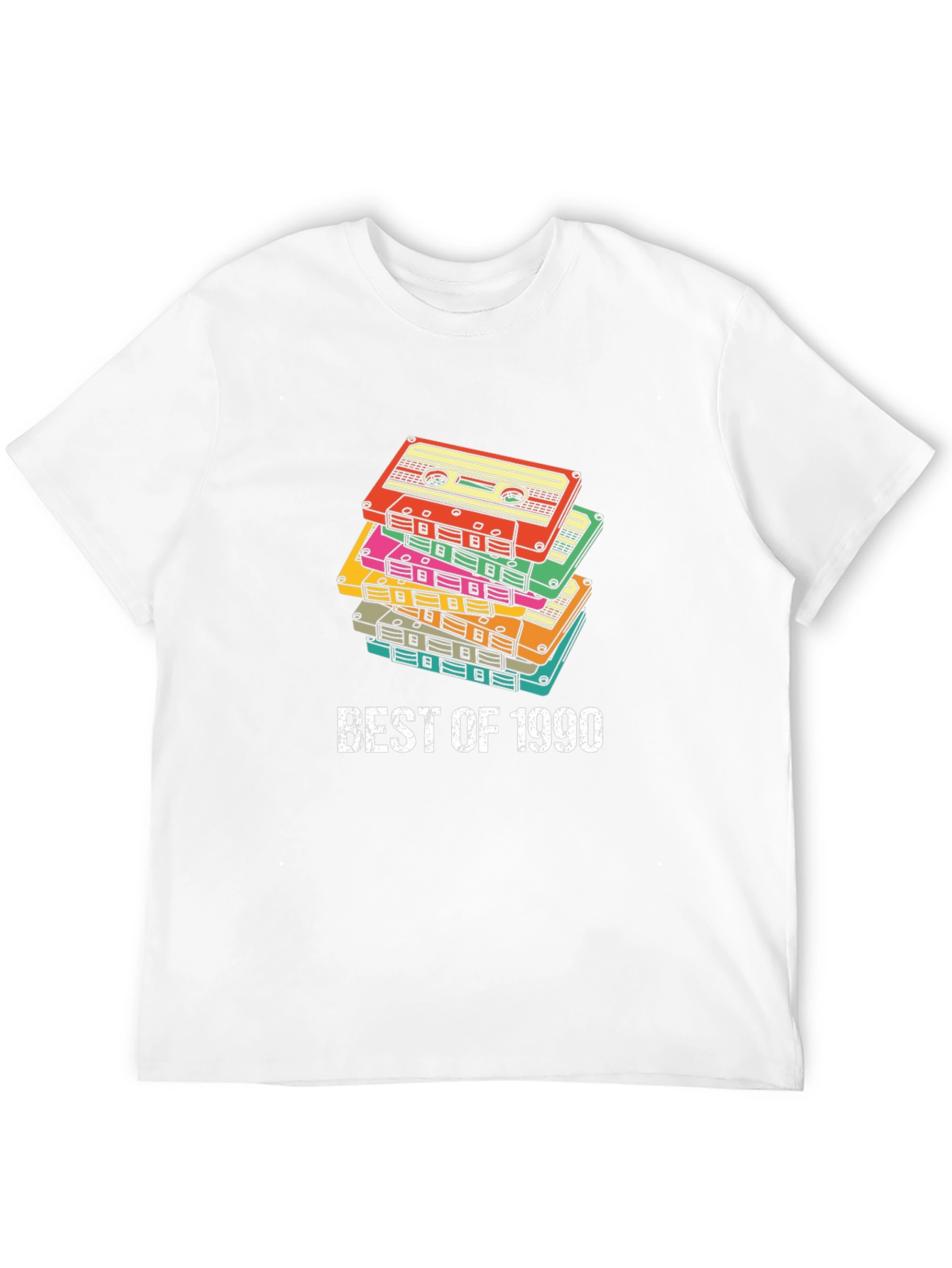 Best of 1990 Cassette Tape Stack Graphic T-Shirt