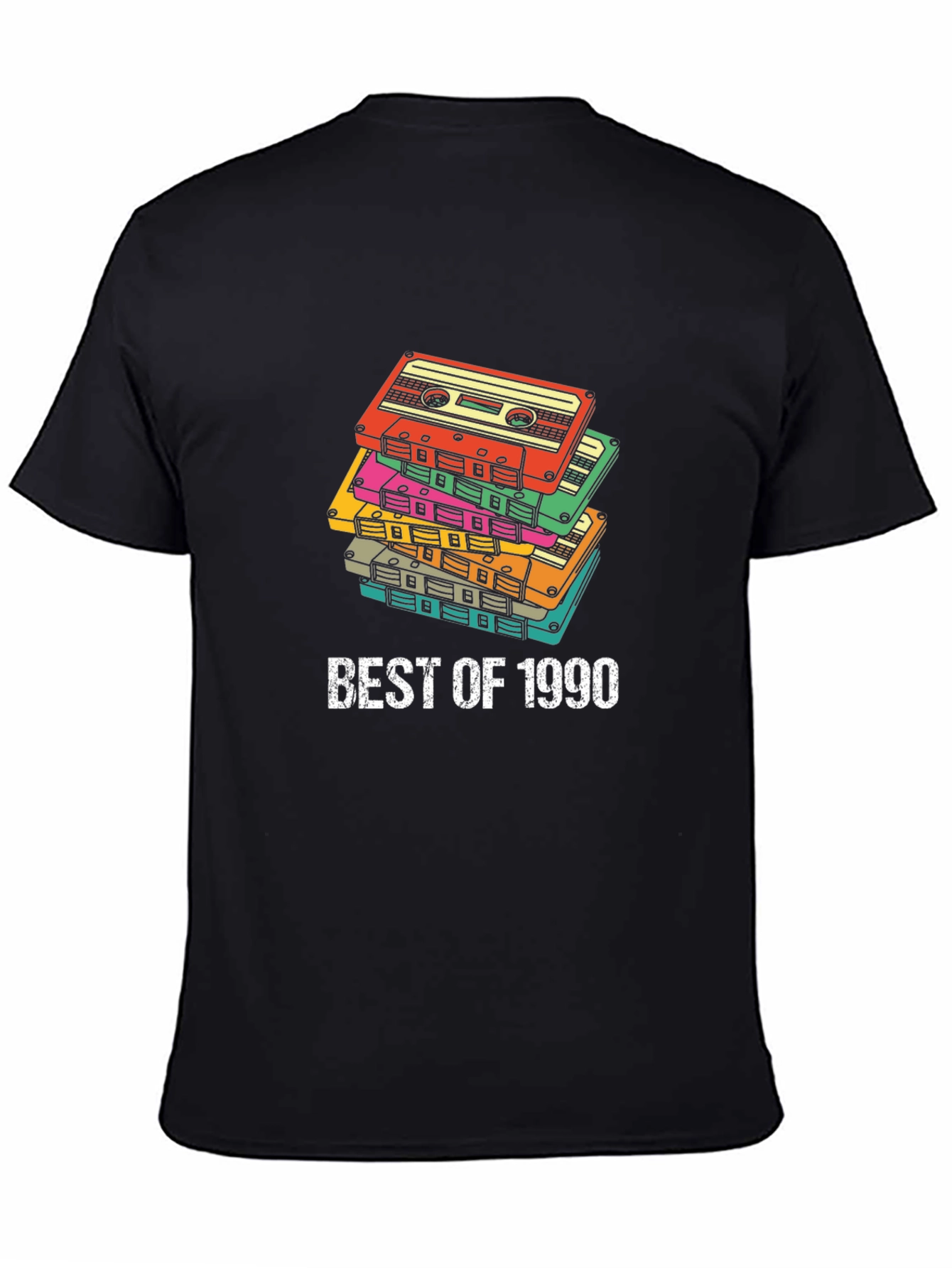 Best of 1990 Cassette Tape Stack Graphic T-Shirt