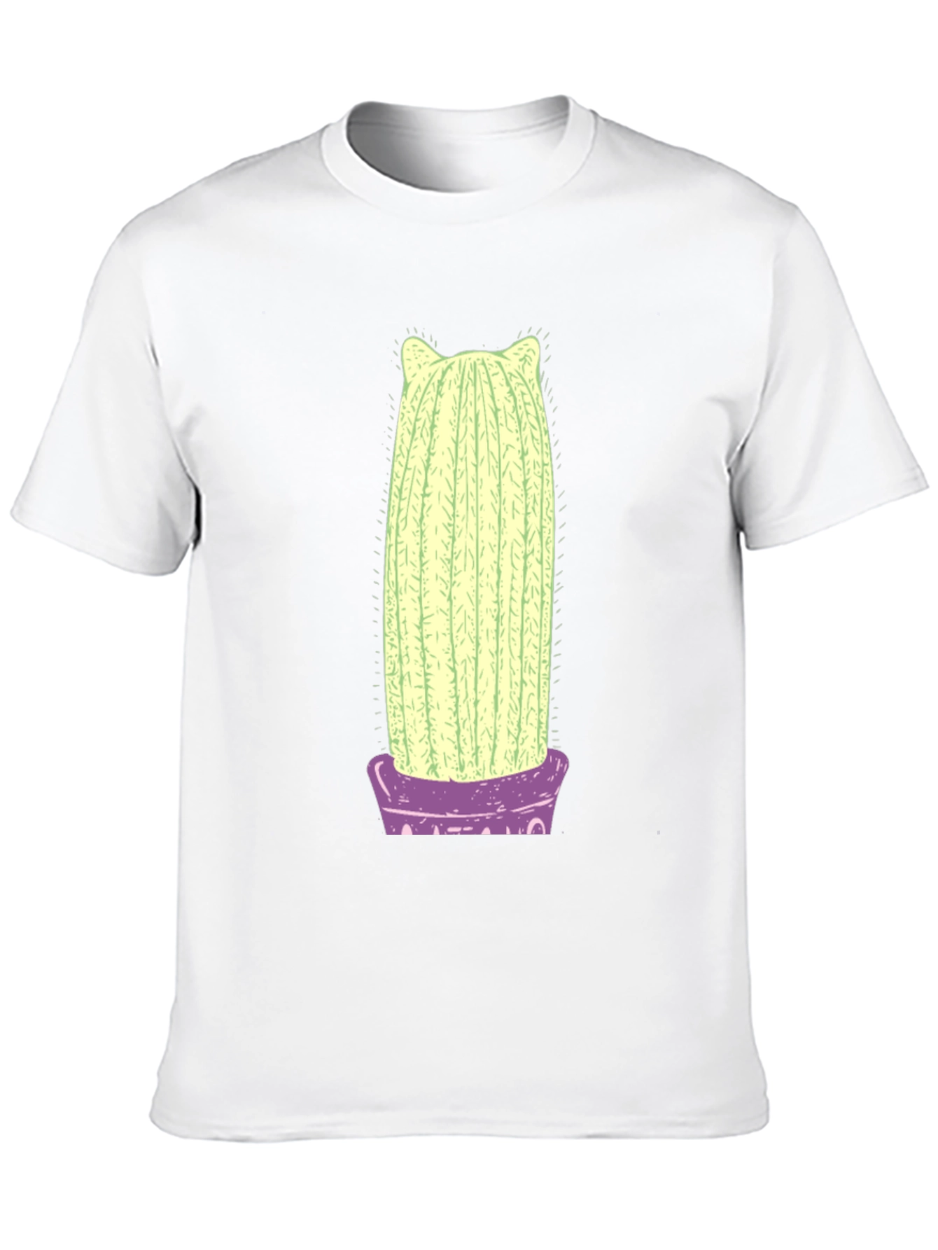 Cactus Cat Graphic Tee - Soft Cotton T-Shirt