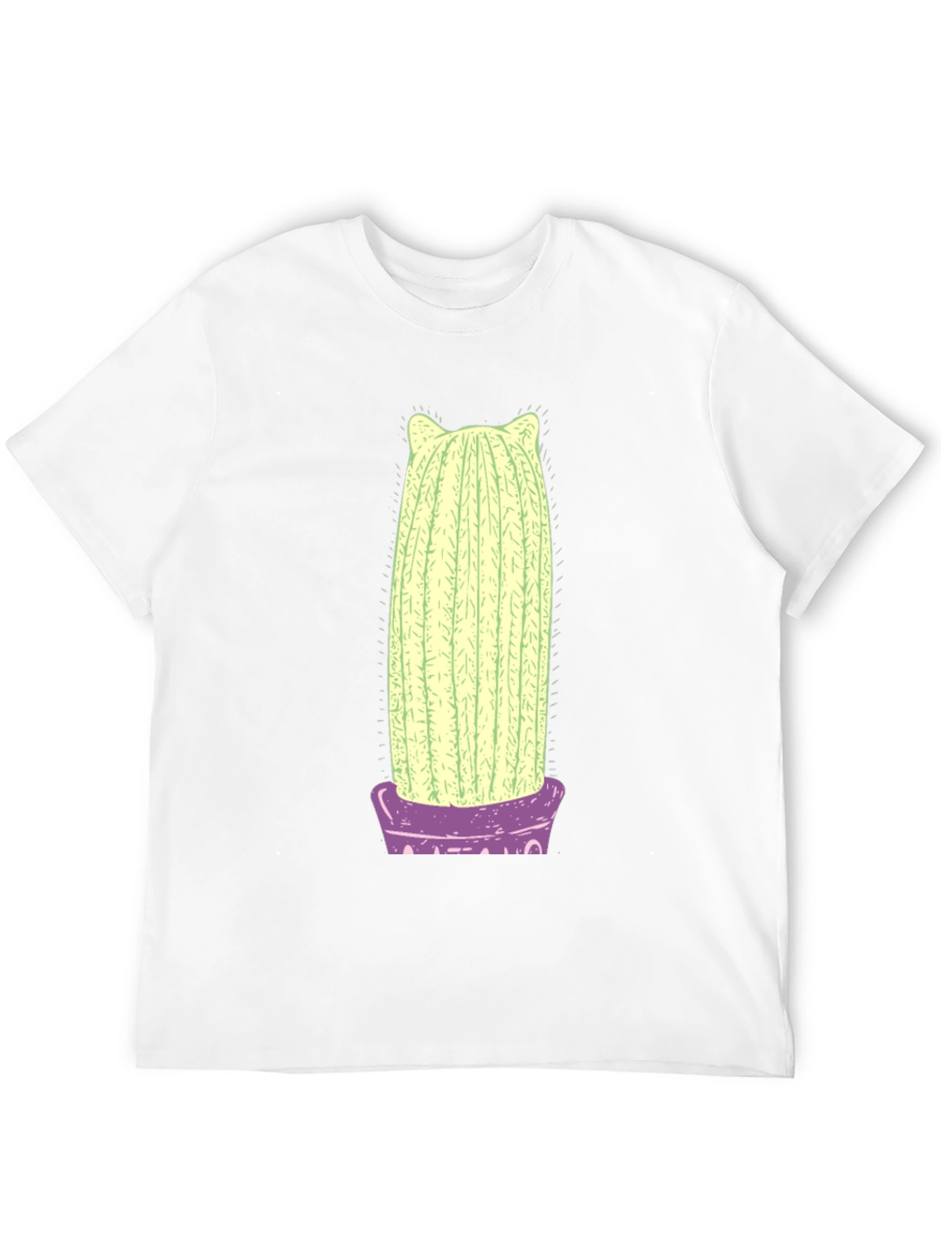 Cactus Cat Graphic Tee - Soft Cotton T-Shirt