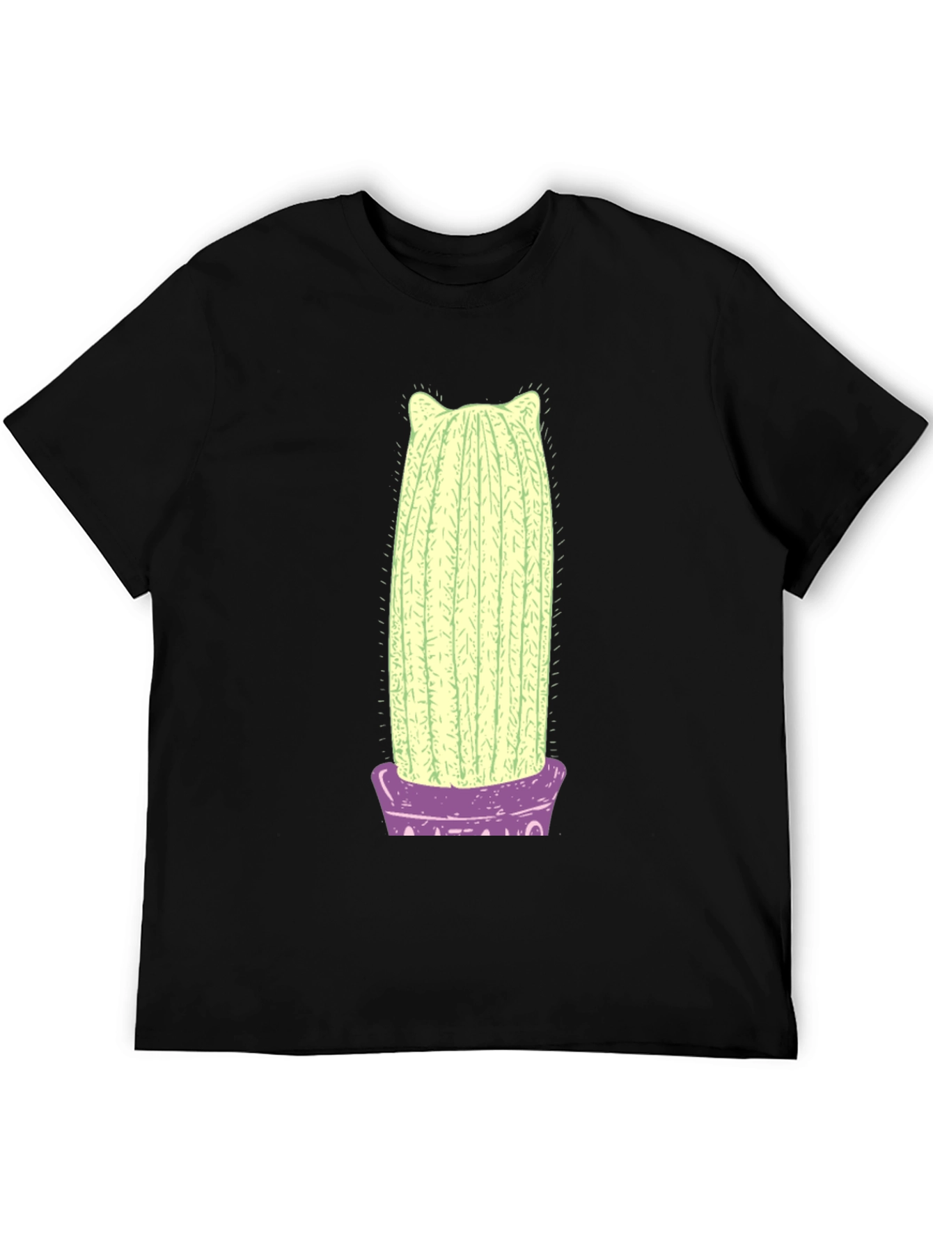 Cactus Cat Graphic Tee - Soft Cotton T-Shirt