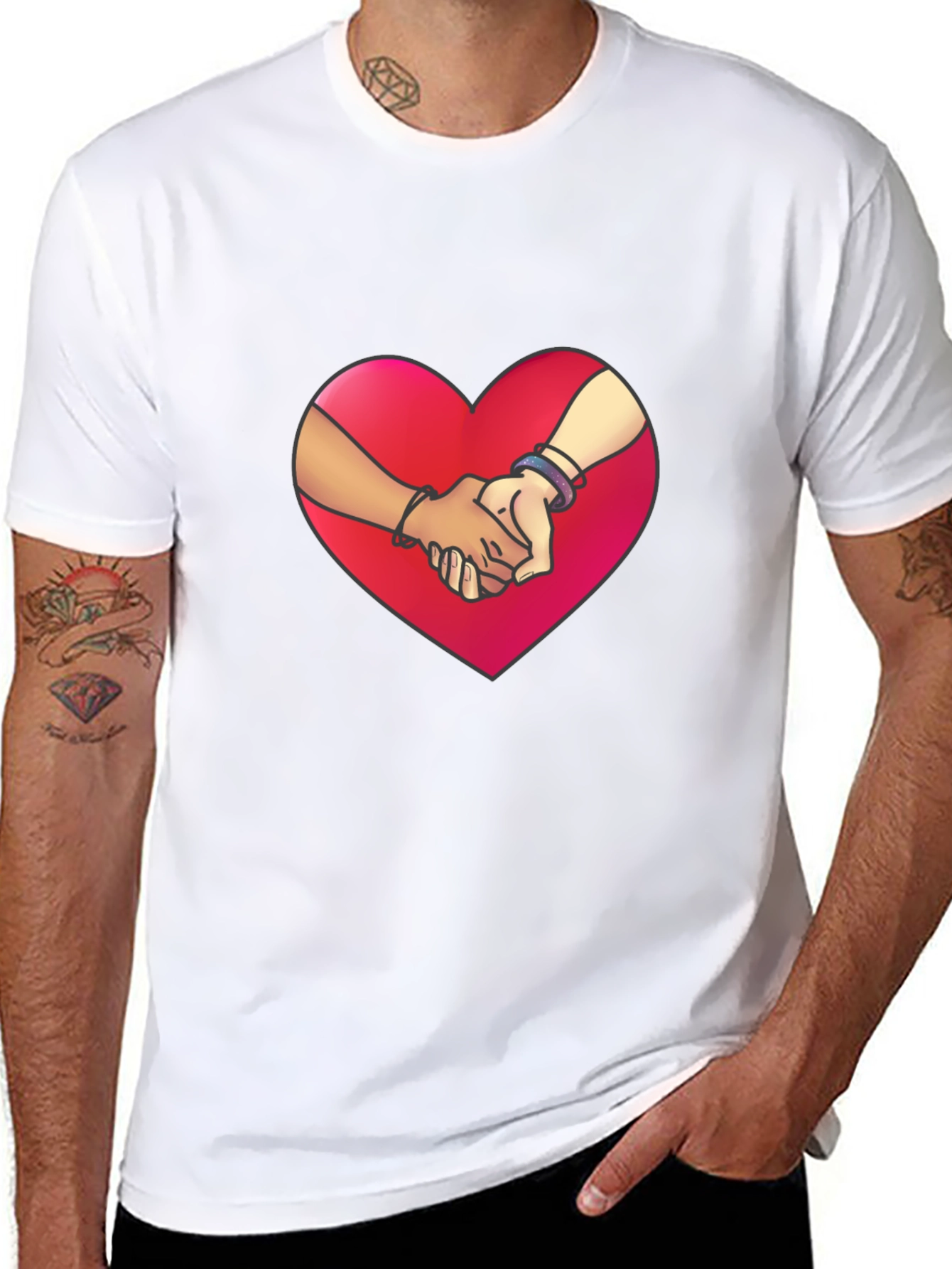 Heart Hands Graphic Tee - Love & Unity T-Shirt