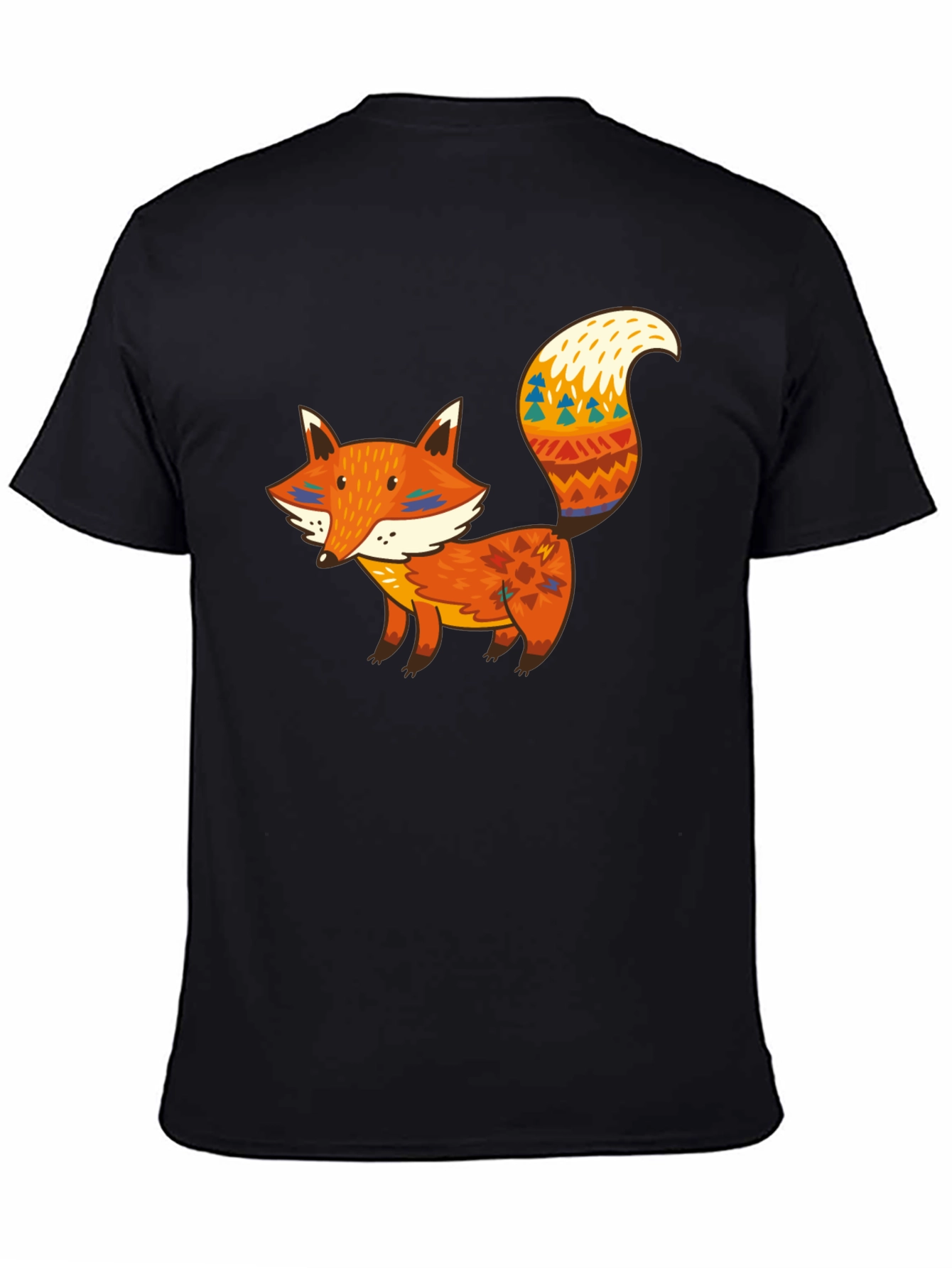 Fox Graphic Black T-Shirt - Unique Animal Tee