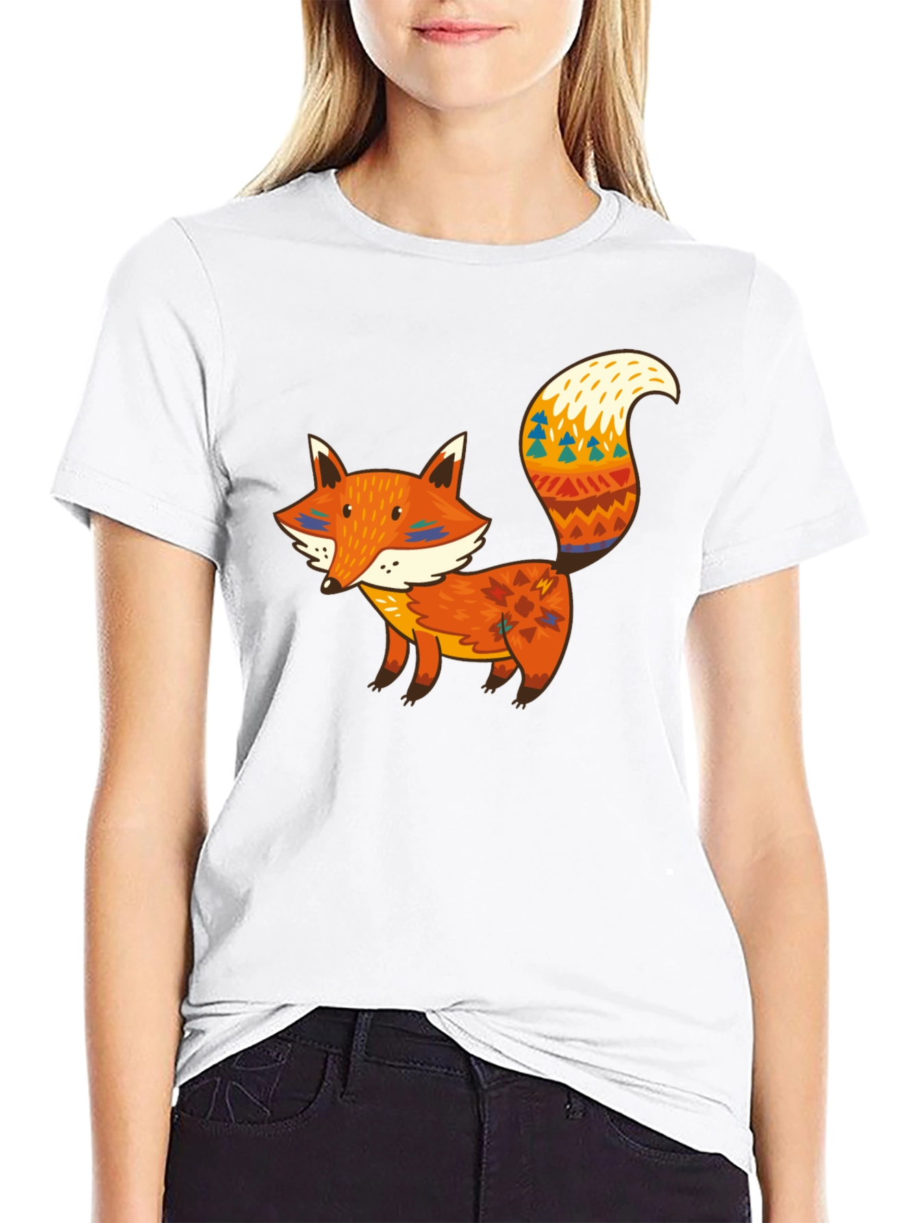 Fox Graphic Black T-Shirt - Unique Animal Tee