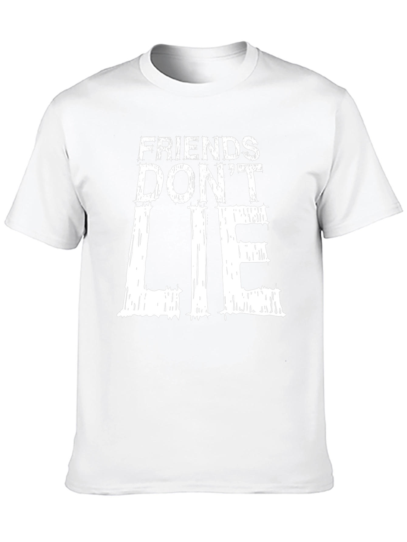 Friends Dont Lie Black Graphic T-Shirt