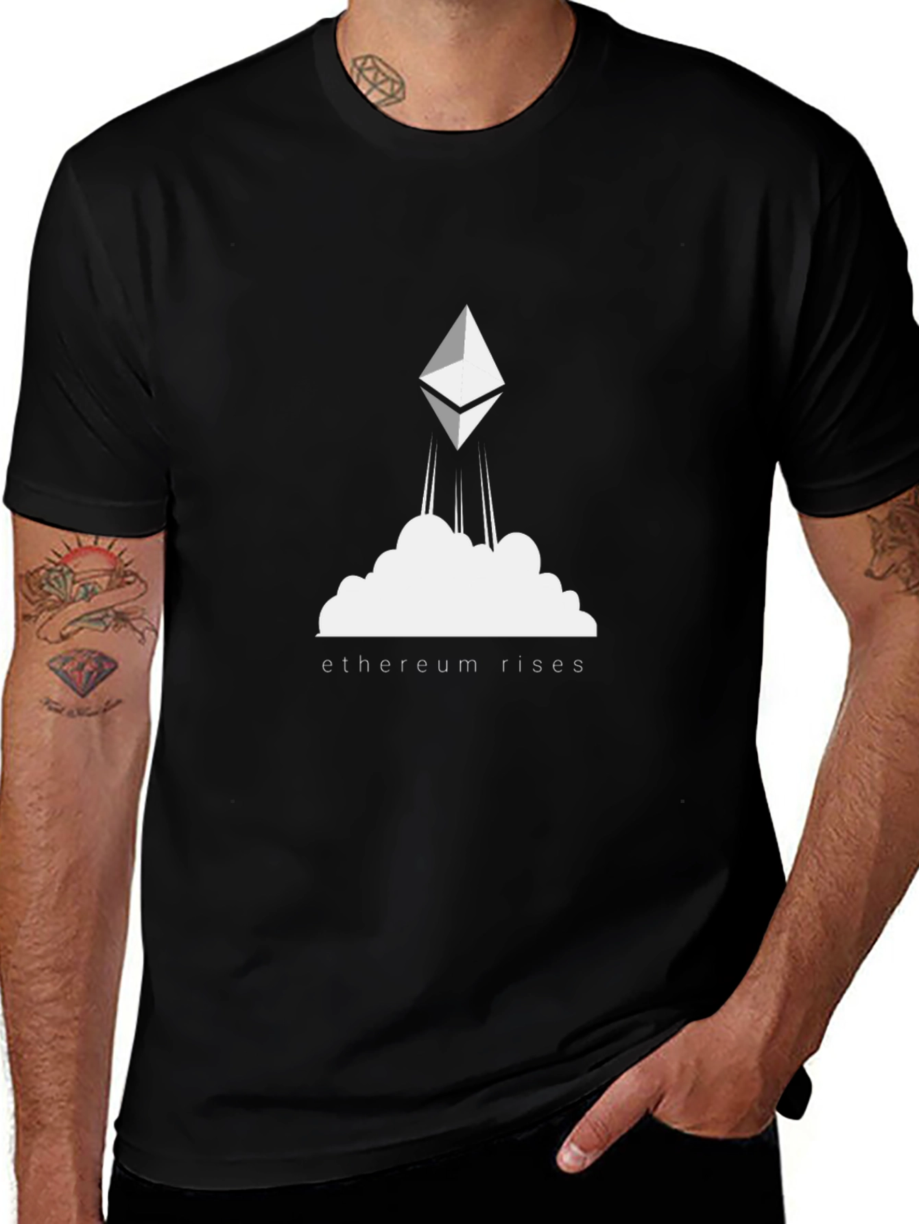 Ethereum Rises Black T-Shirt