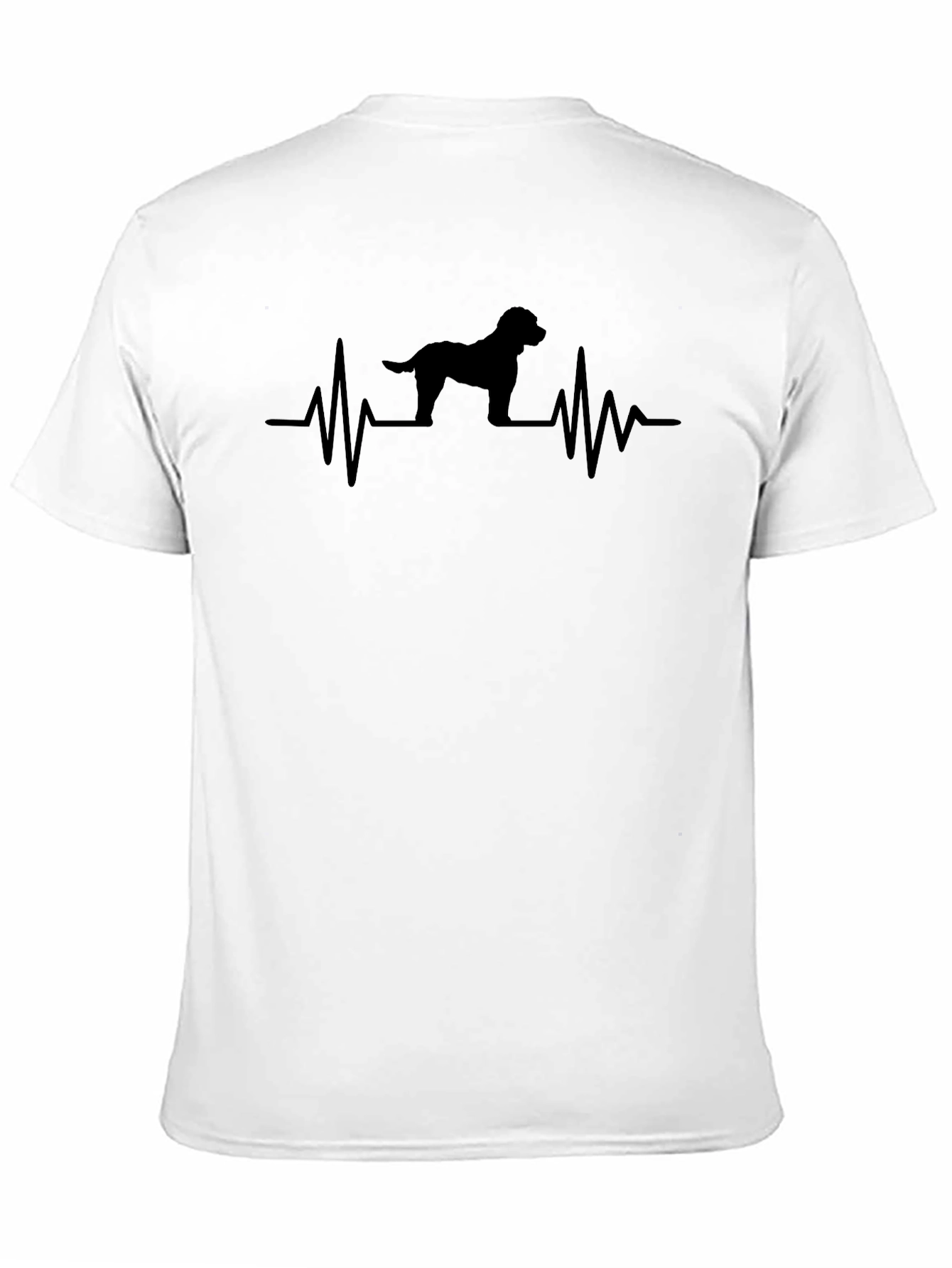 Dog Heartbeat T-Shirt - Mens Black Graphic Tee