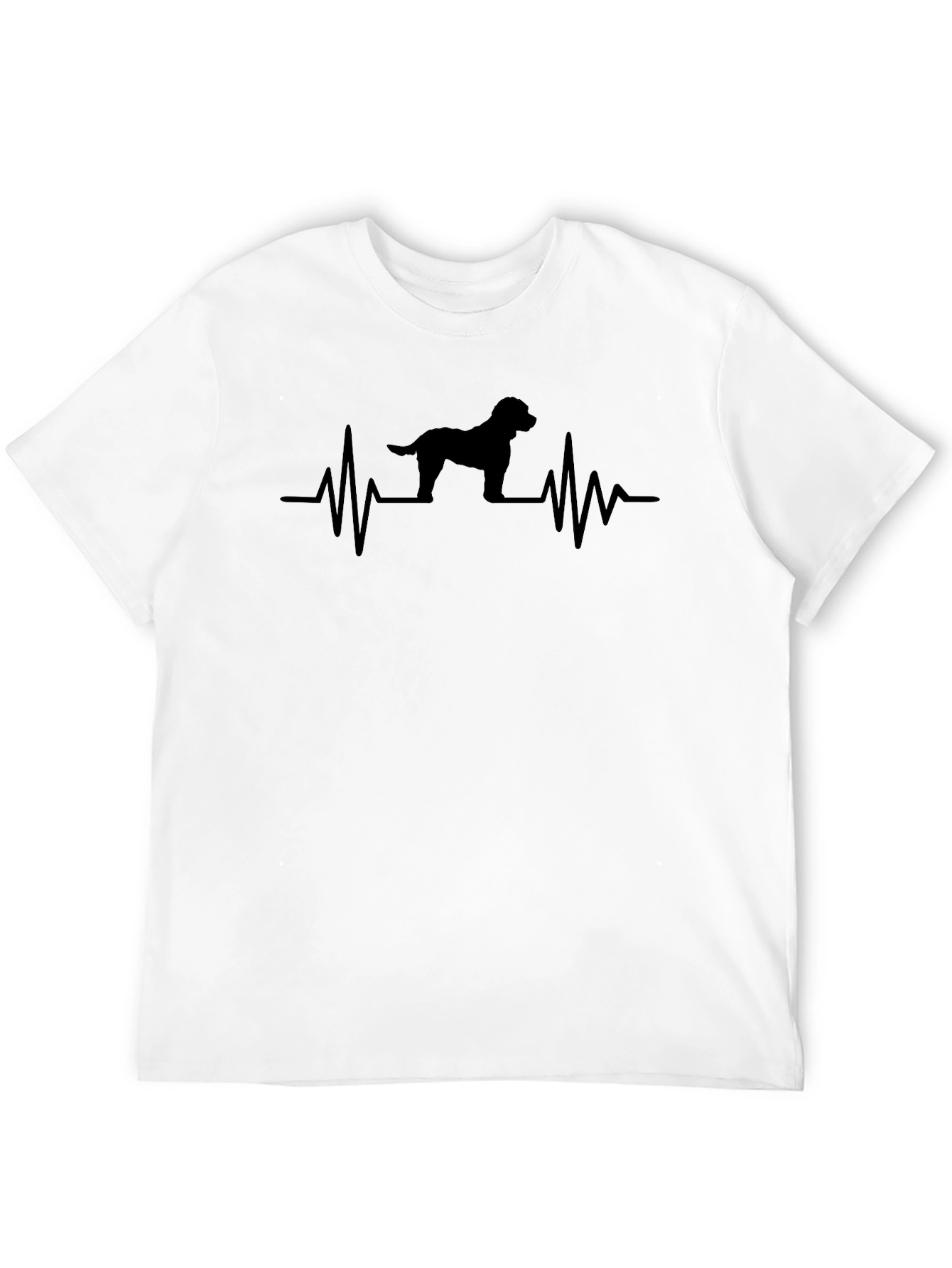 Dog Heartbeat T-Shirt - Mens Black Graphic Tee