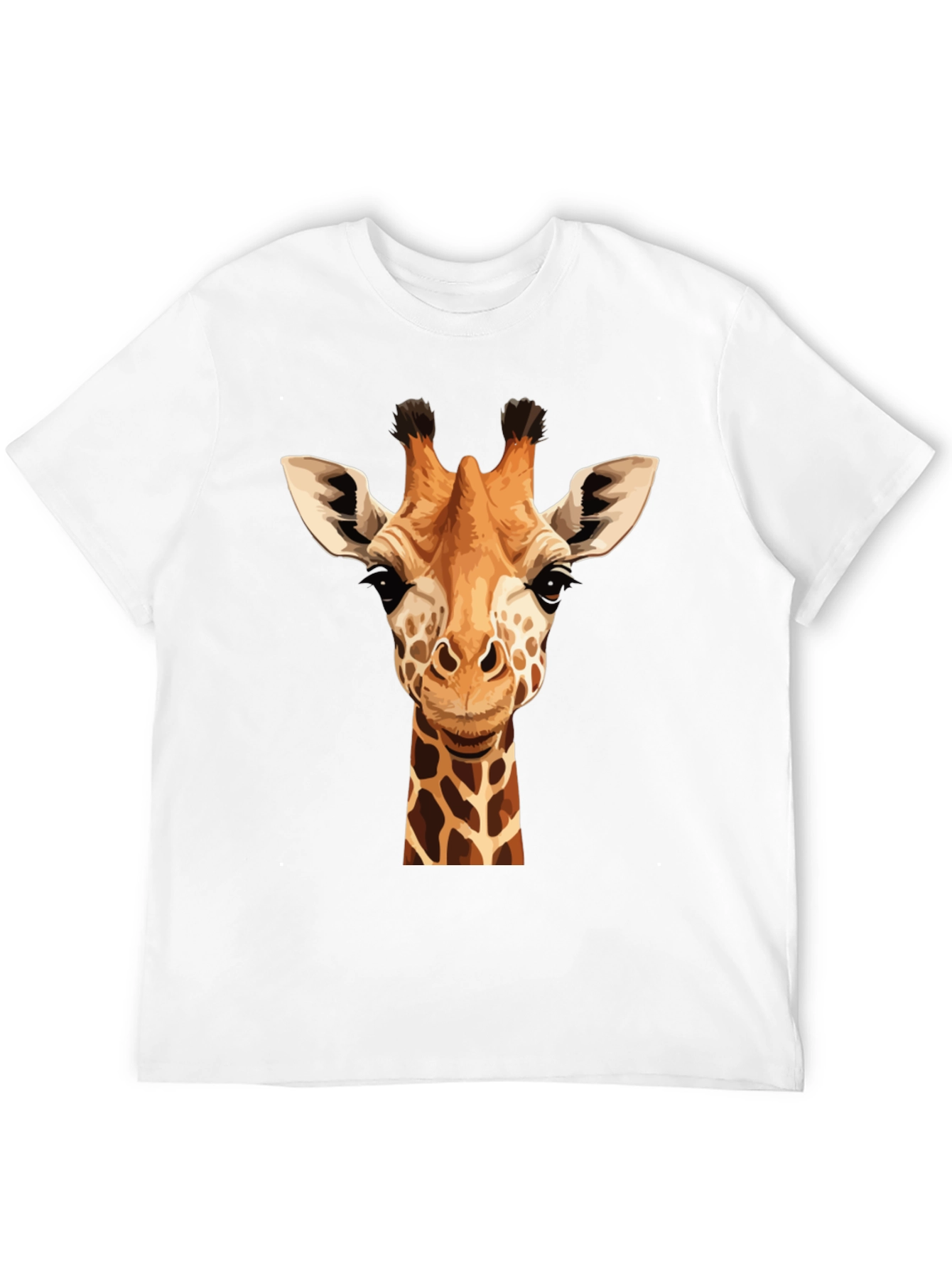 Giraffe Graphic Tee - Black Cotton T-Shirt