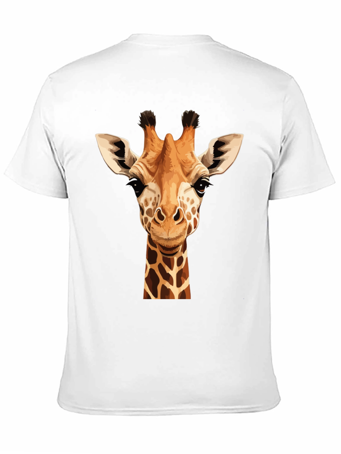 Giraffe Graphic Tee - Black Cotton T-Shirt