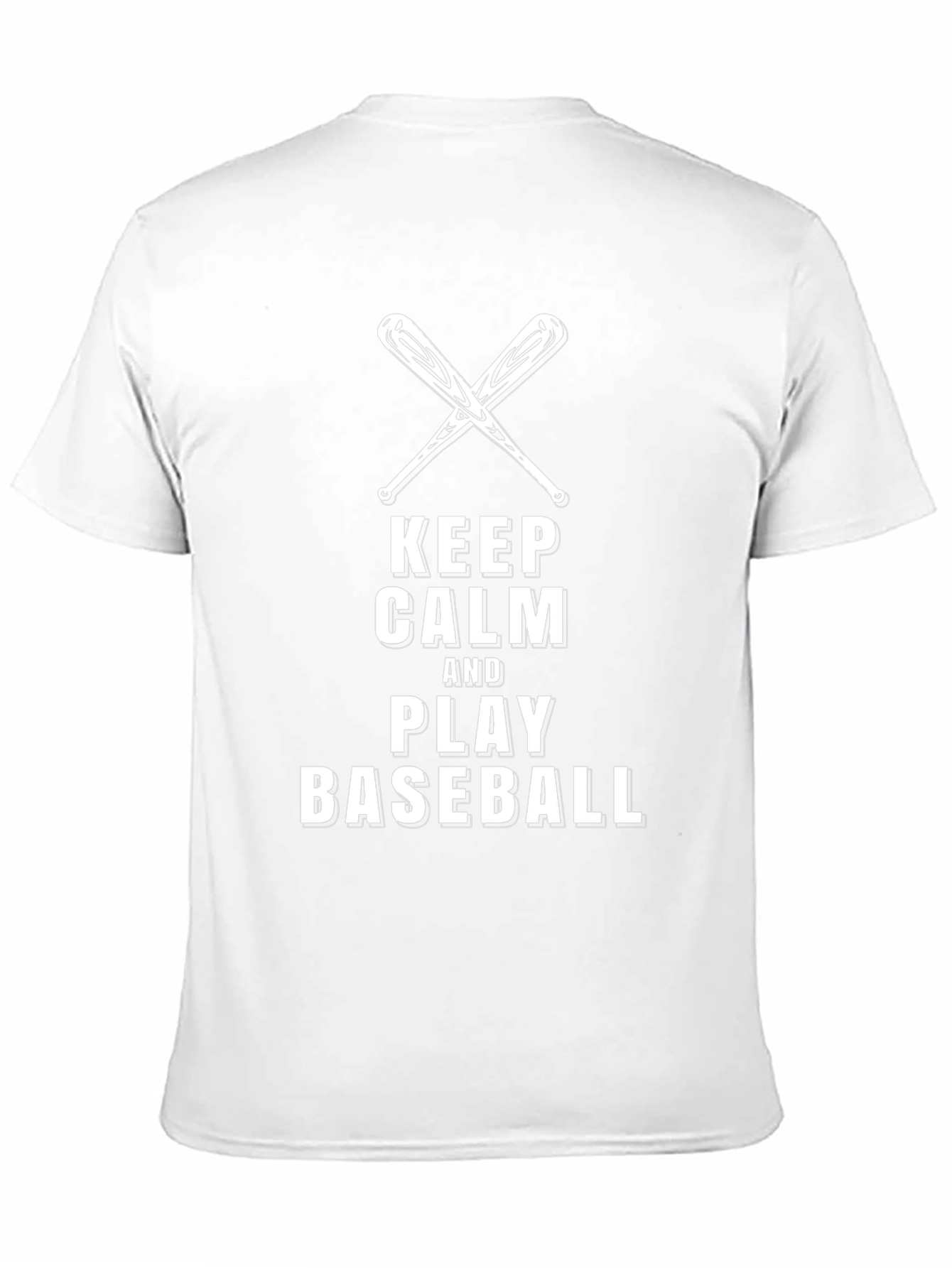 Keep Calm and Play Baseball Black T-Shirt
