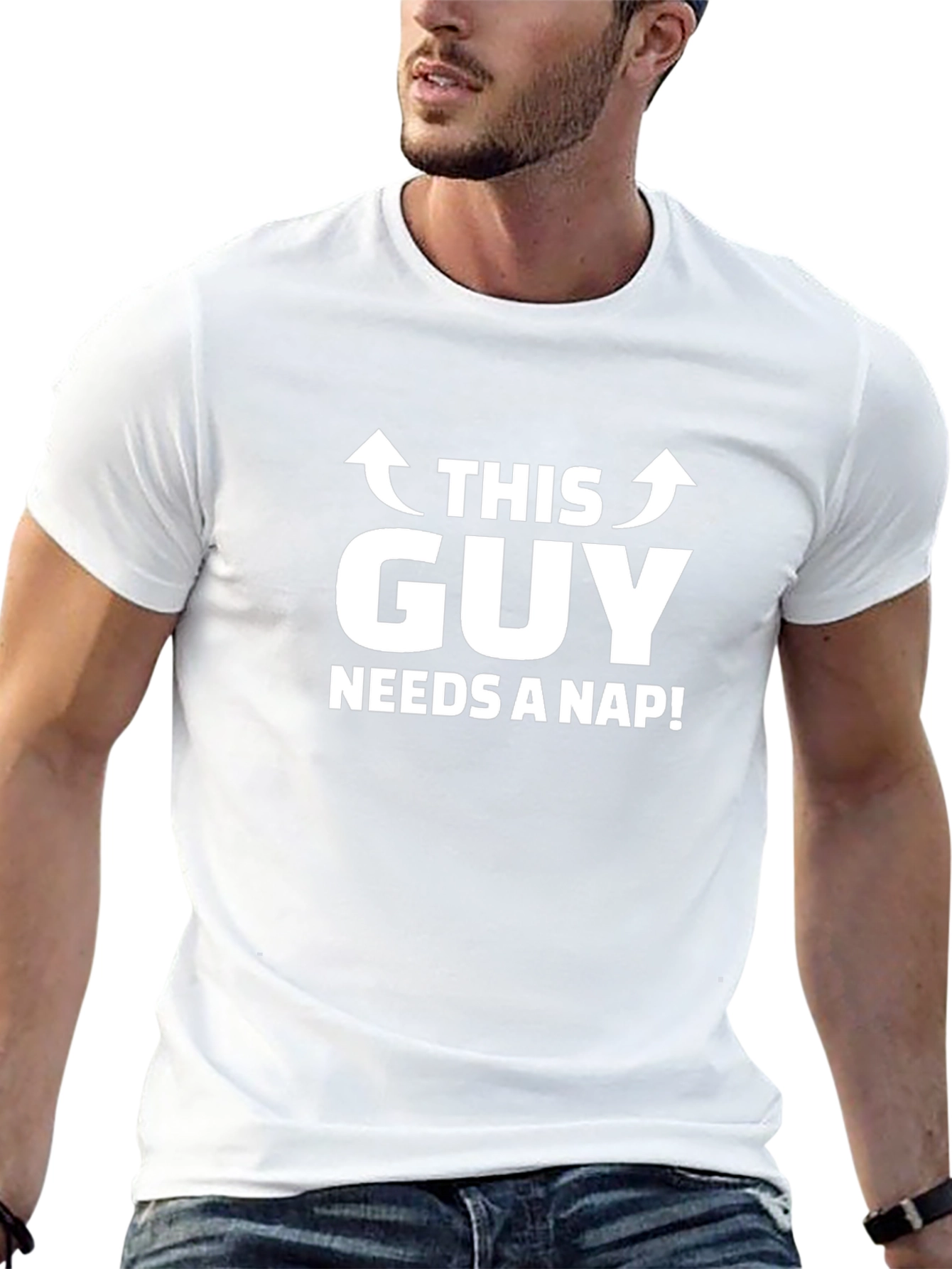 This Guy Needs A Nap! Black T-Shirt